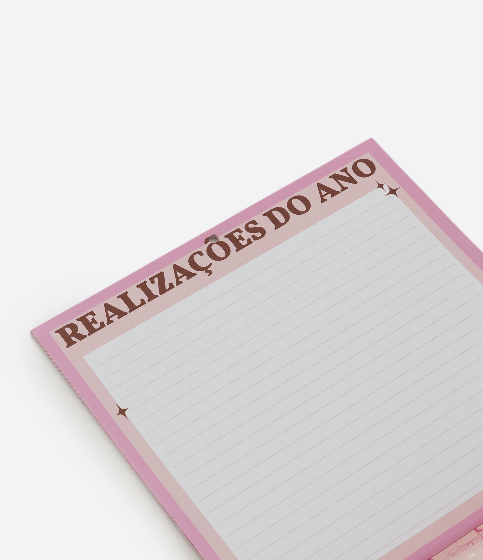 Calendário Divertido com Página de Realizações do Ano Rosa 5