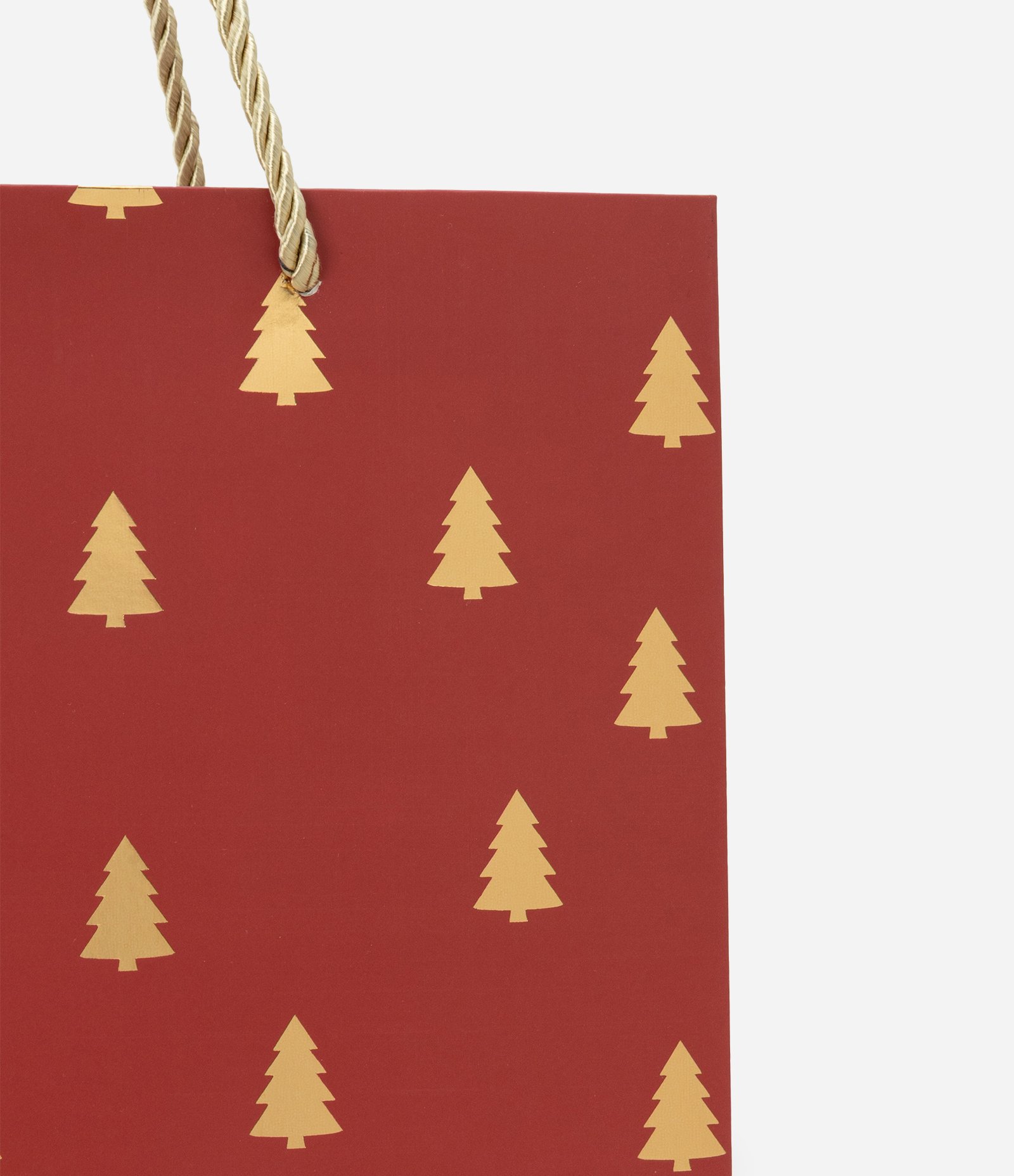 Embalagem de Presente Pequena com Mini Árvores de Natal em Foil Vermelho 2