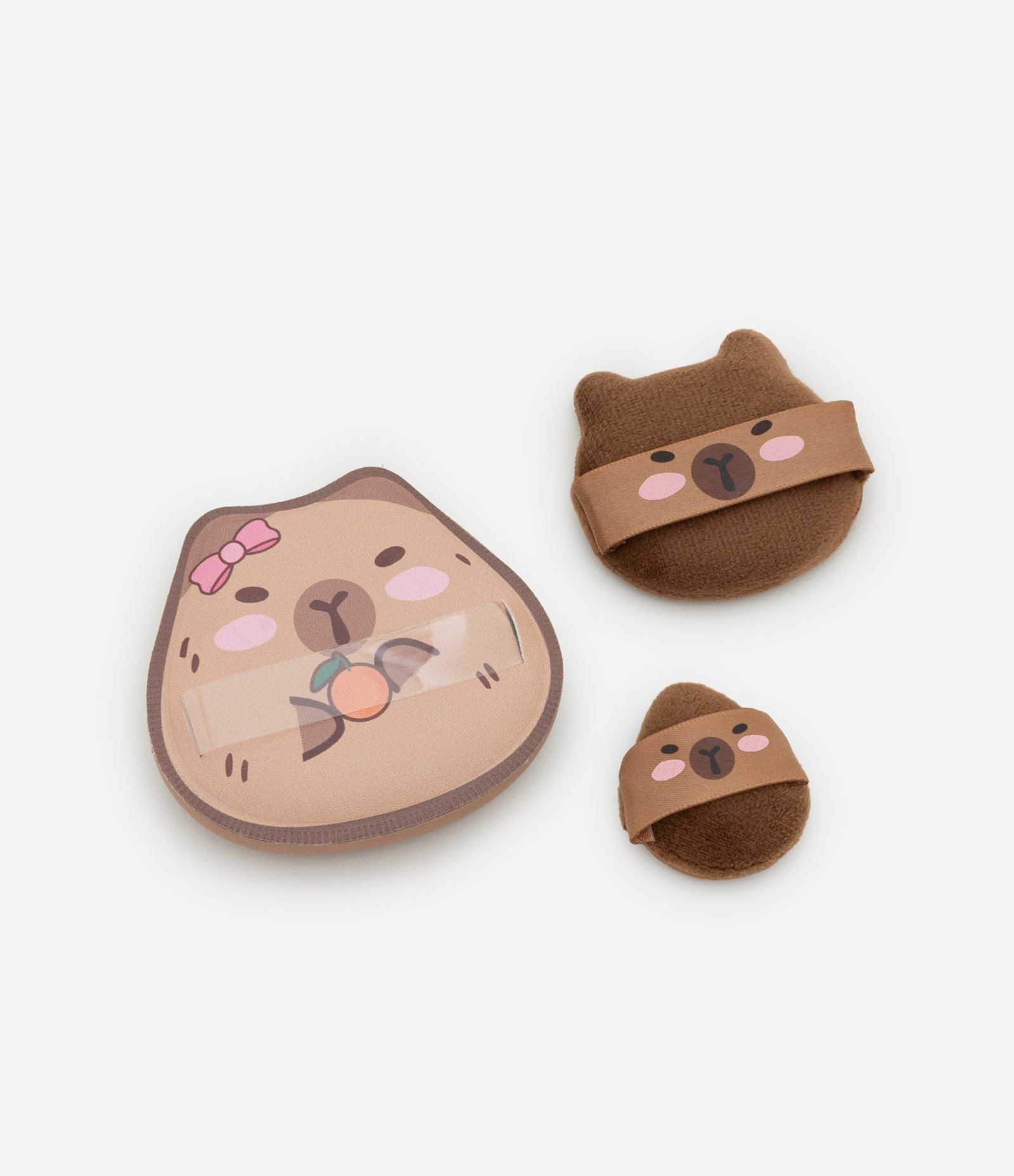 Trio de Esponjas de Maquiagem CAPY Alchemia Marrom 2