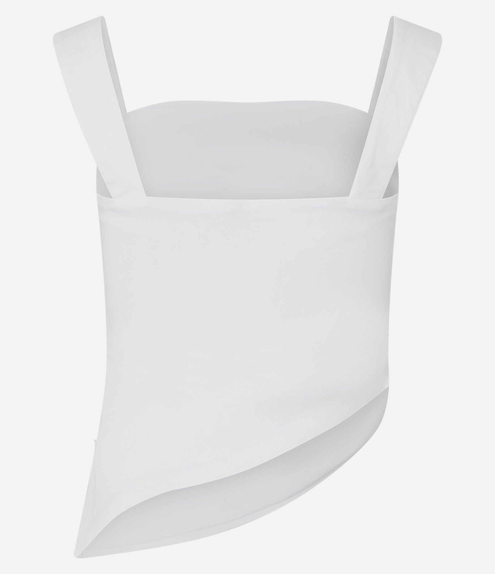 Blusa Alongada em Bengaline com Barra Assimétrica Branco 5