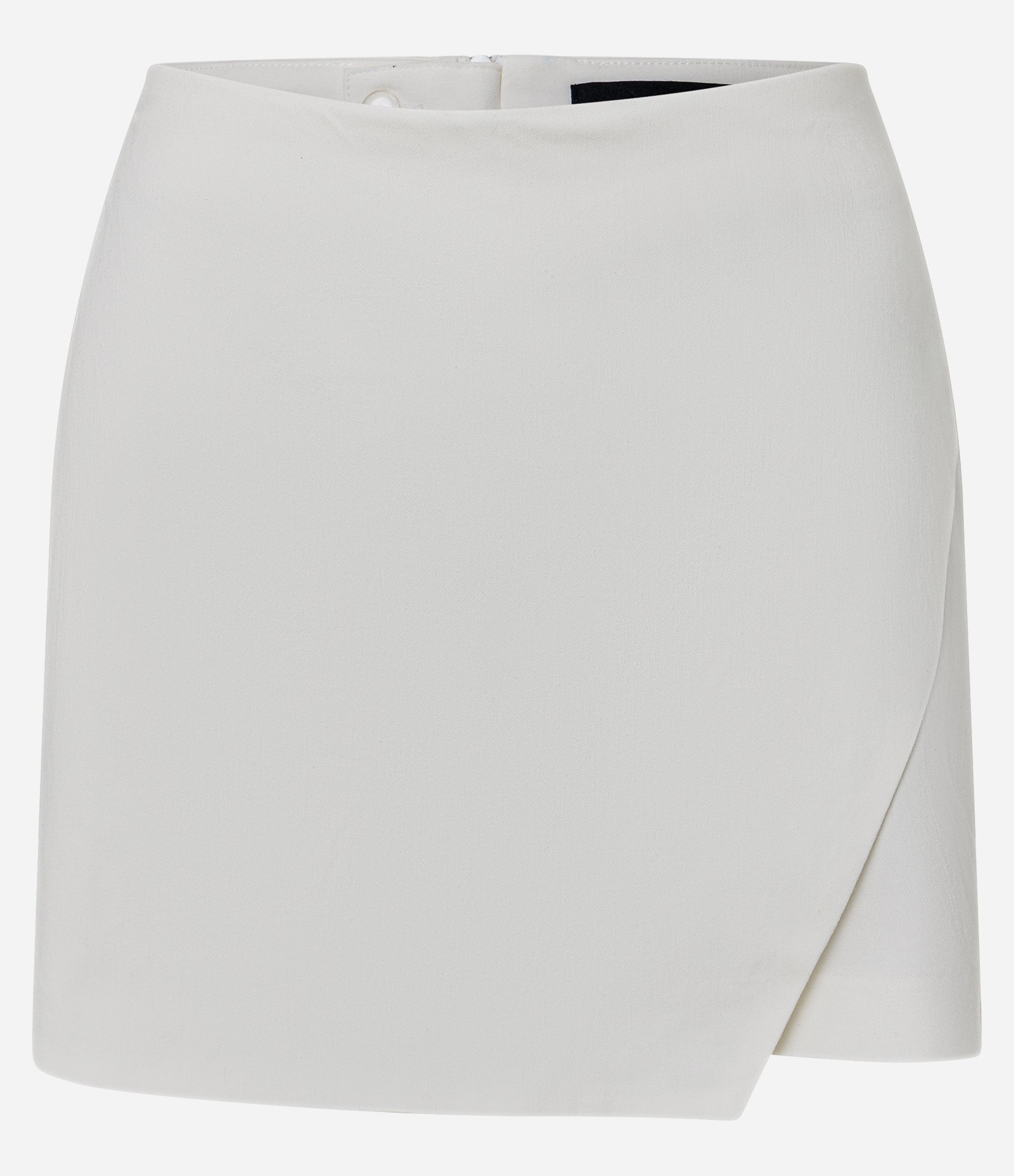 Short Saia em Bengaline com Recorte Frontal Branco 5