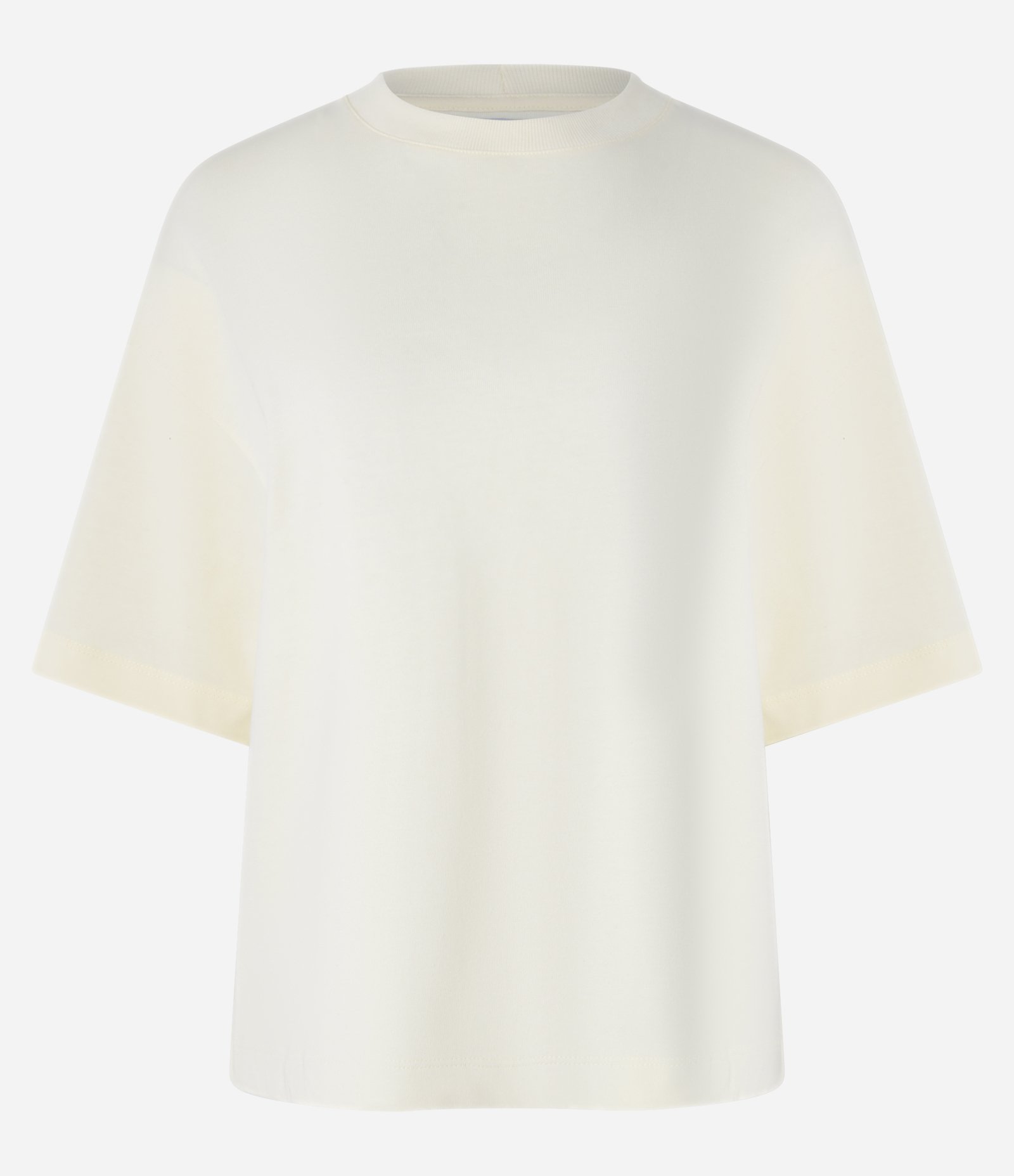 Blusa Oversized Básica em Malhão com Manga Curta Amarelo Claro 7