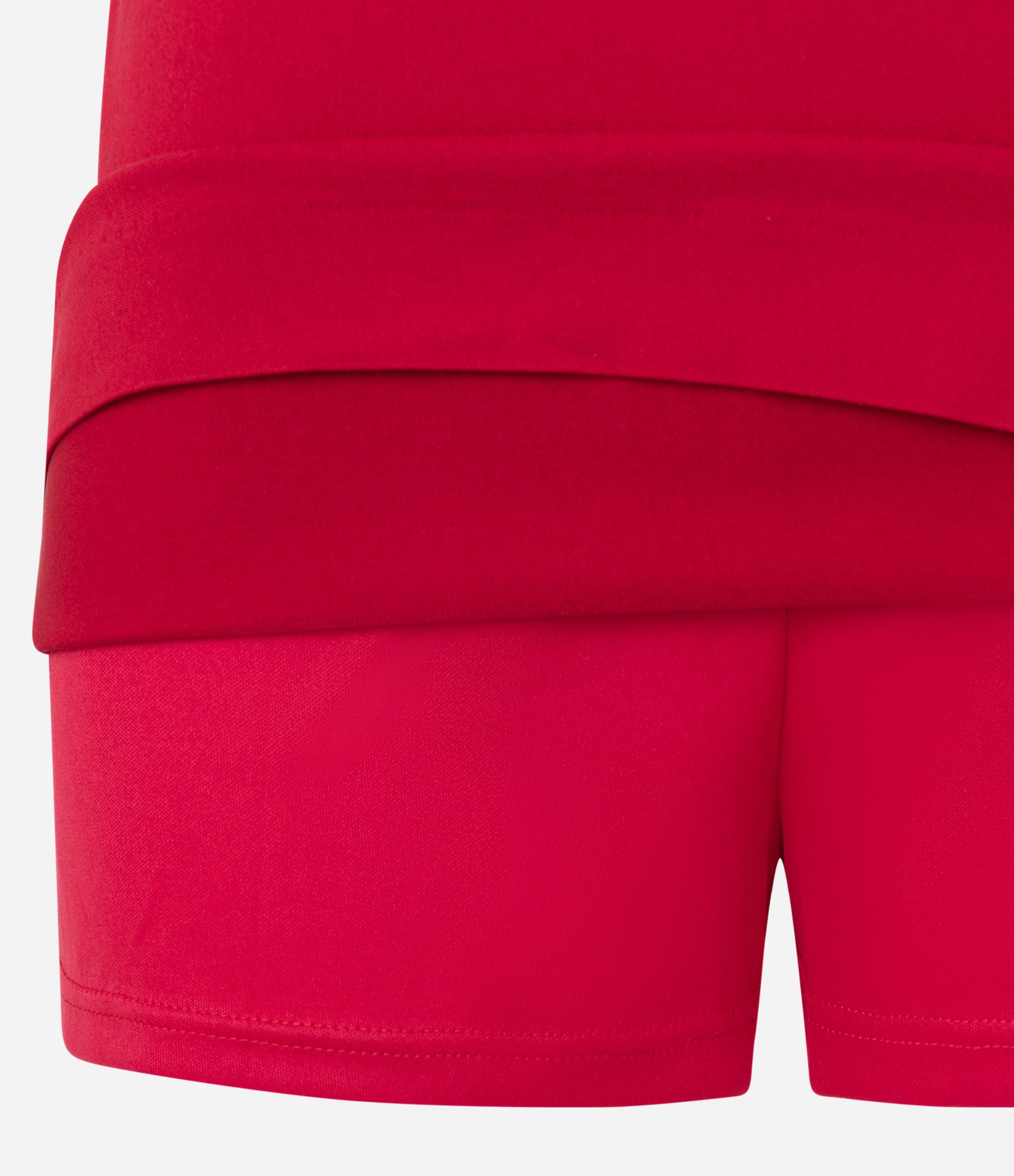 Short Saia em Bengaline com Cinto e Fenda Vermelho 9