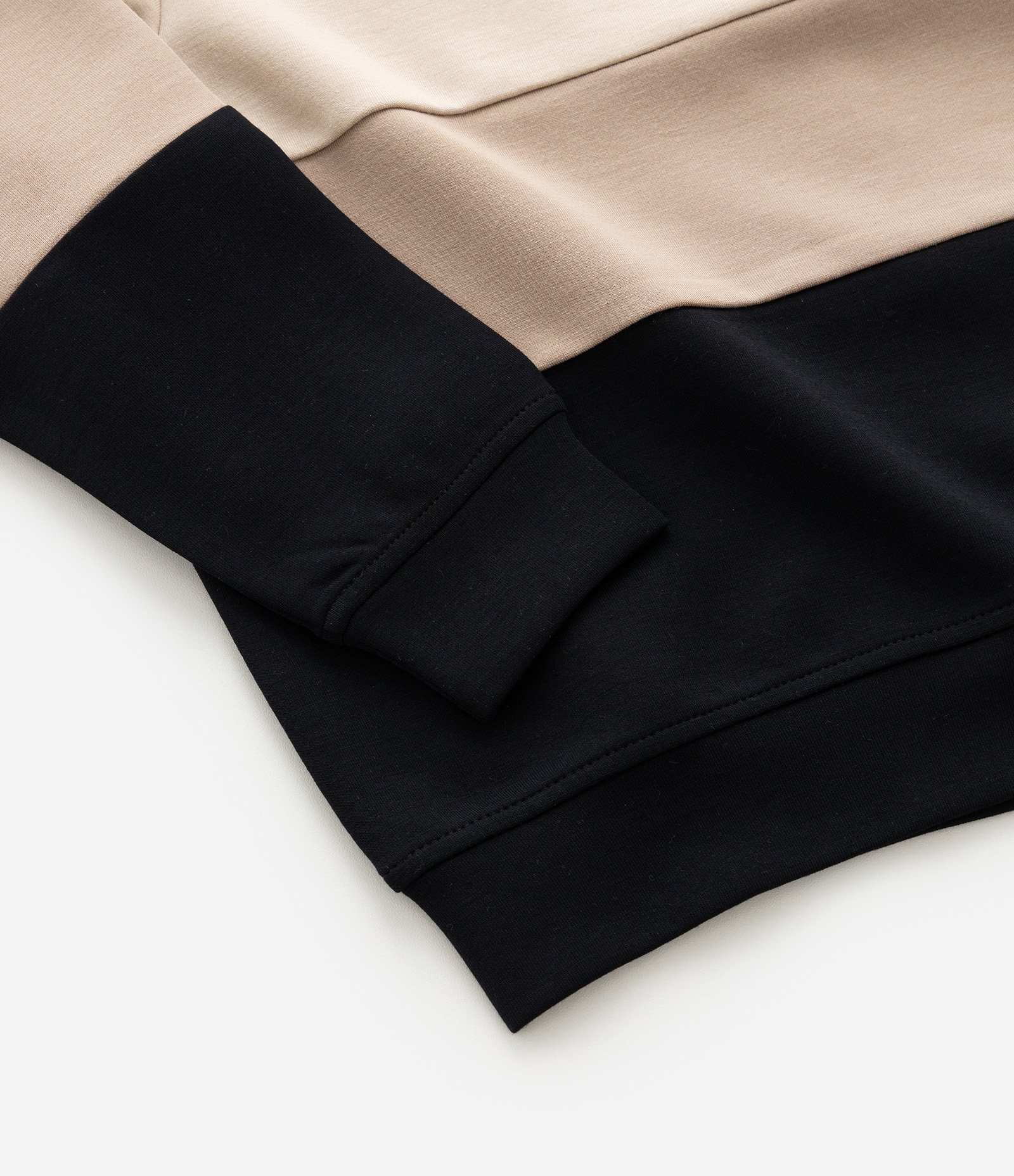 Blusao Infantil em Modal com Estampa Bloco de Cor e Bordado - Tam 1 a 6 Anos Preto/Marrom/Bege 4