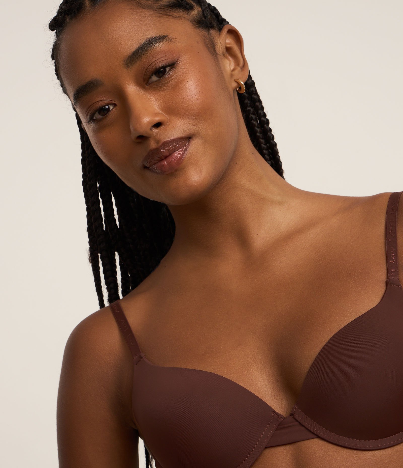 Sutiã Push Up em Microfibra Básico Marrom 2