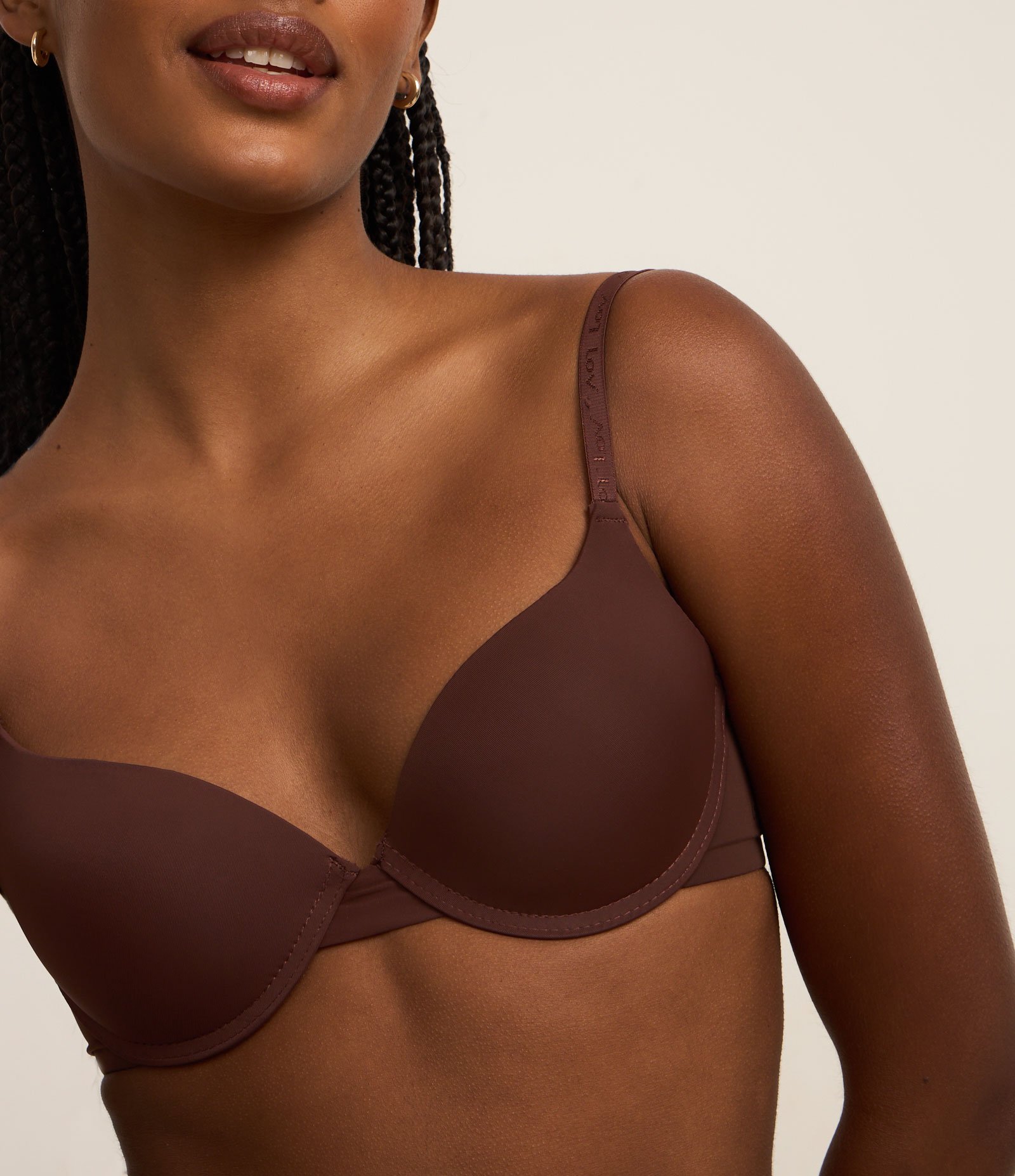 Sutiã Push Up em Microfibra Básico Marrom 3