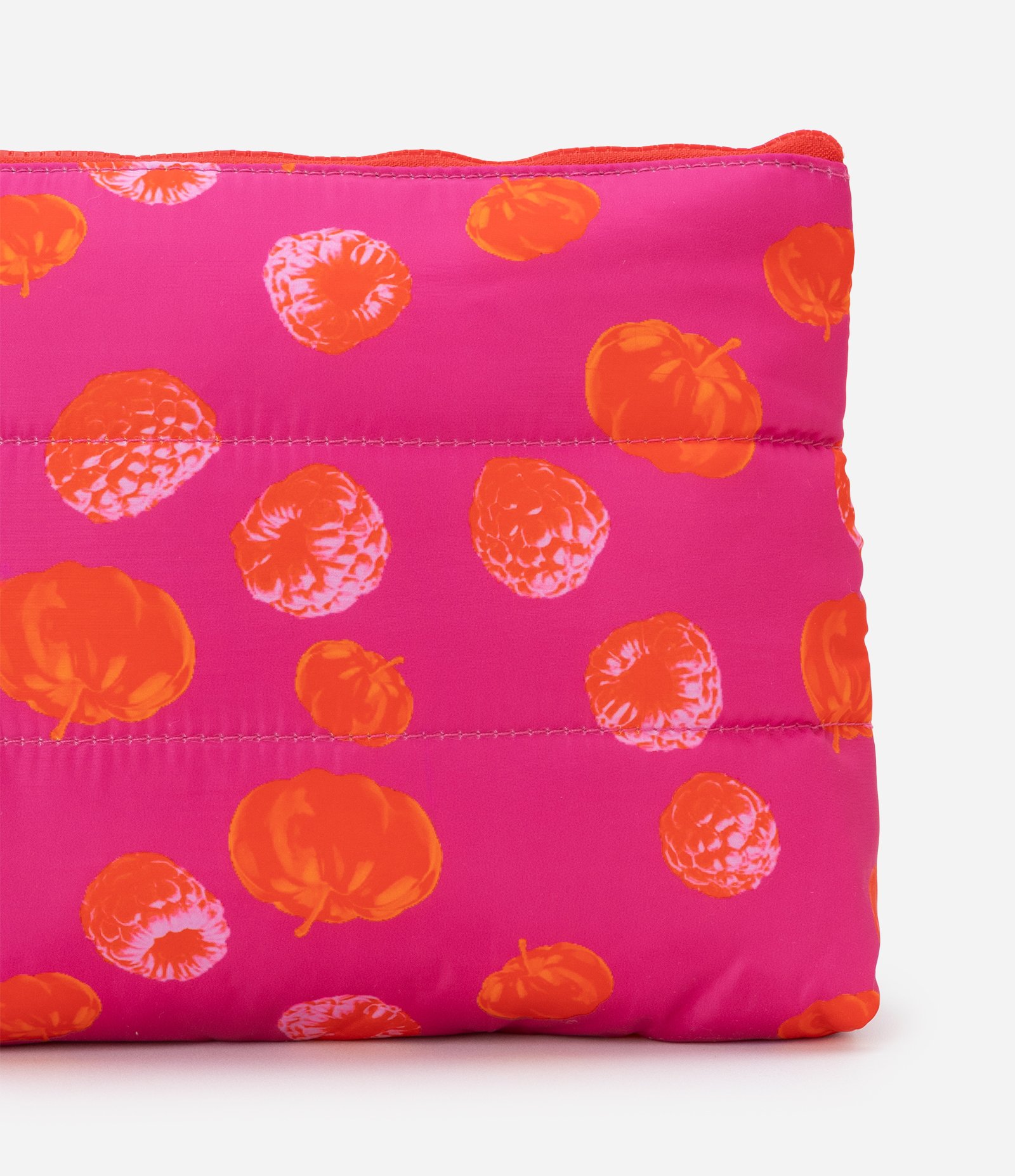 Nécessaire Trapézio com Estampa de Frutinhas Rosa 4