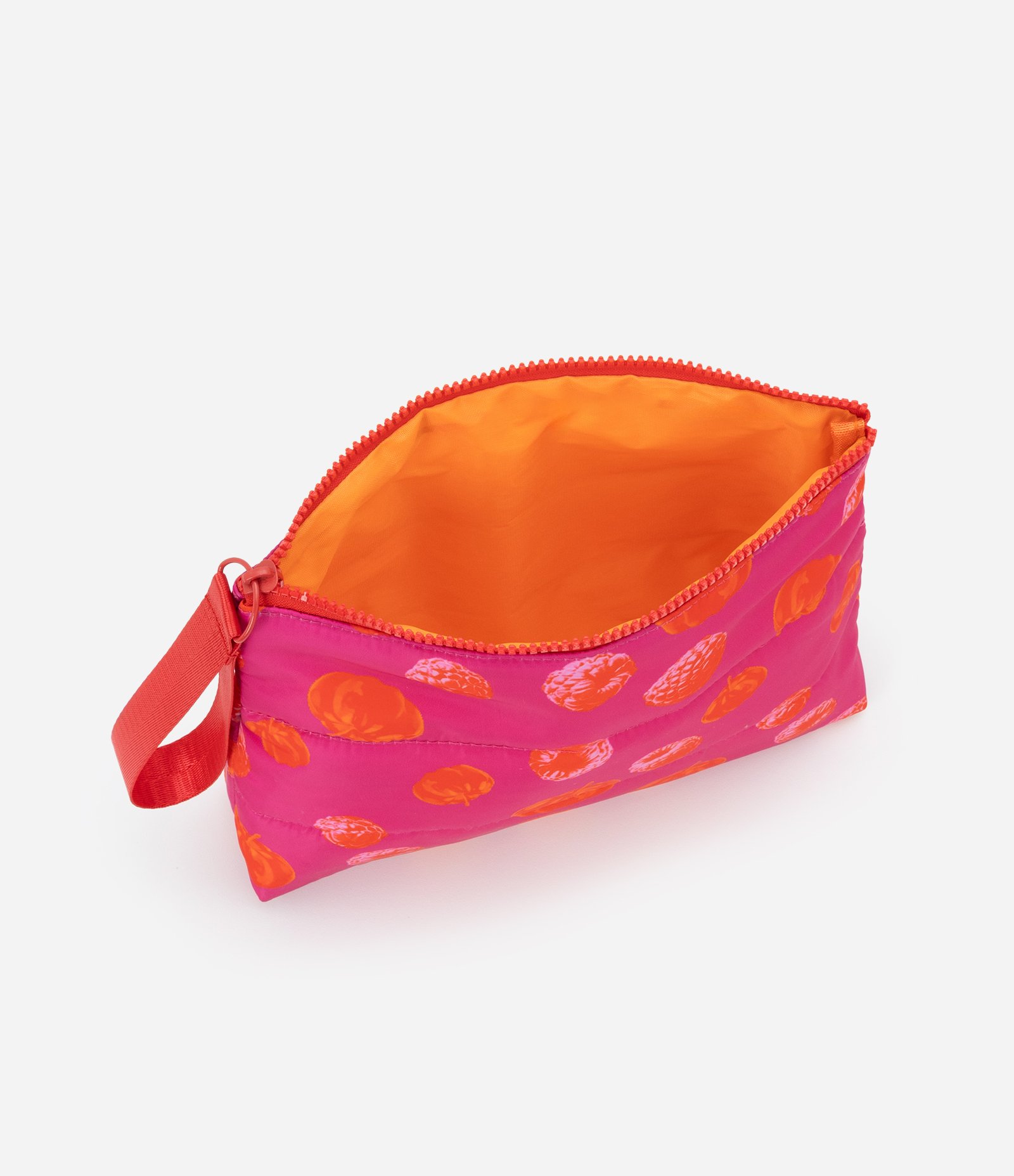 Nécessaire Trapézio com Estampa de Frutinhas Rosa 5