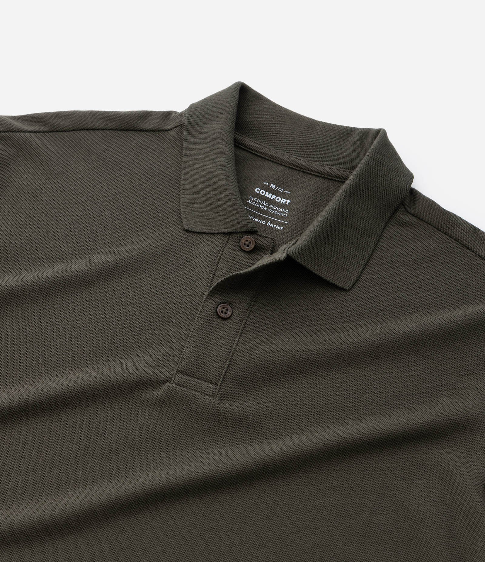 Camisa Polo Comfort em Algodão Peruano Verde 7