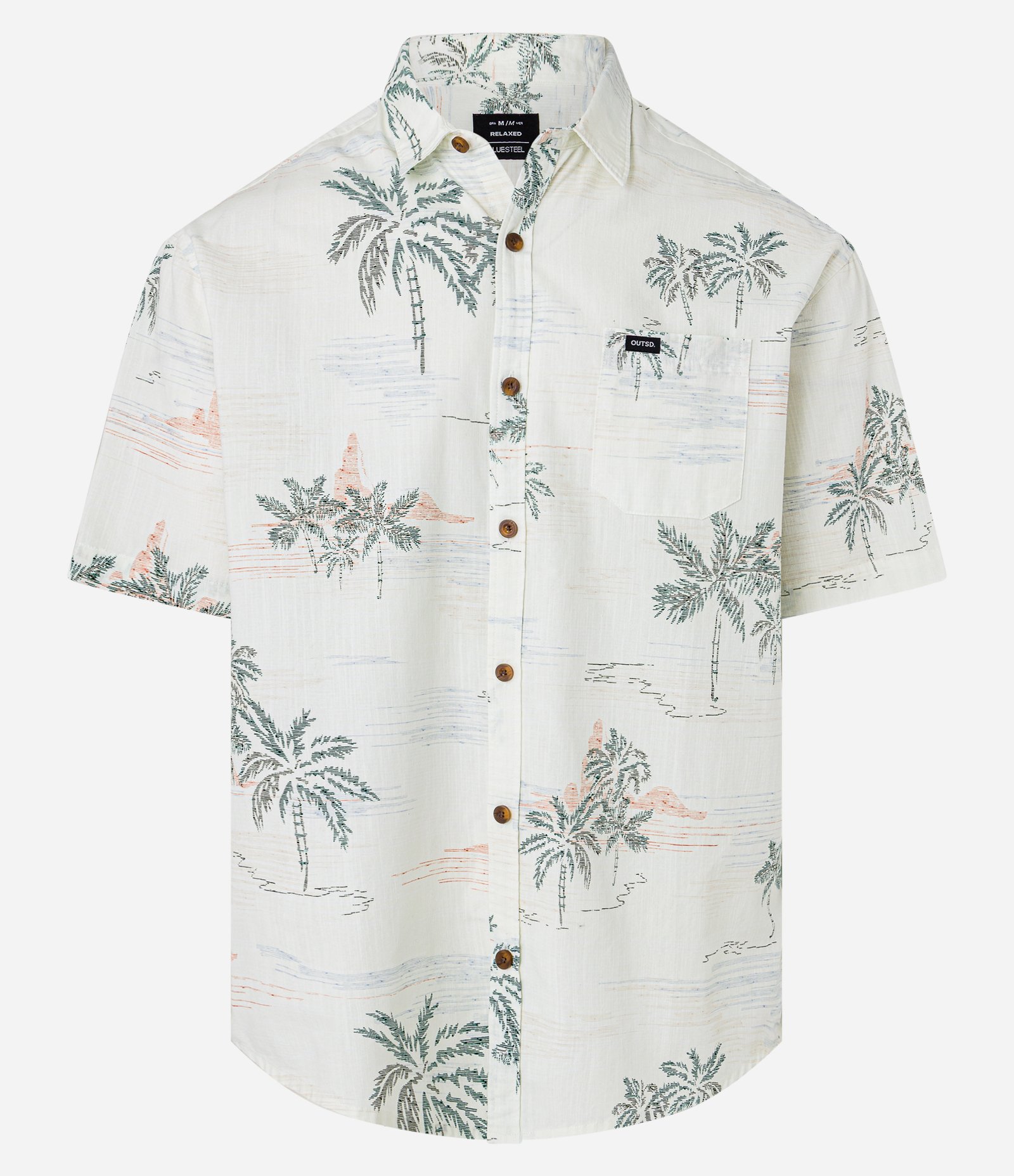 Camisa Relaxed em Algodão com Estampa de Paisagem Branco 5
