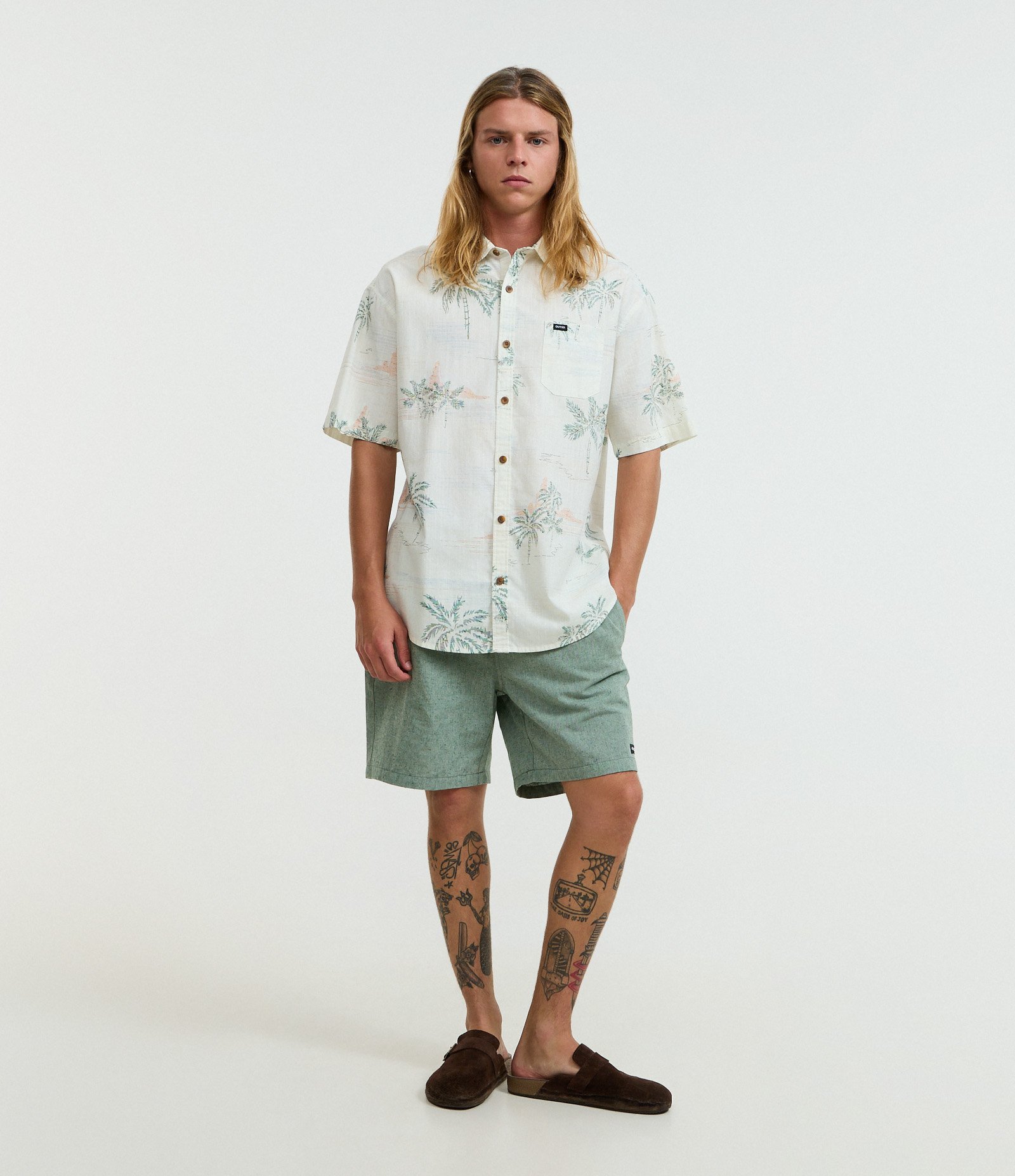 Camisa Relaxed em Algodão com Estampa de Paisagem Branco 2