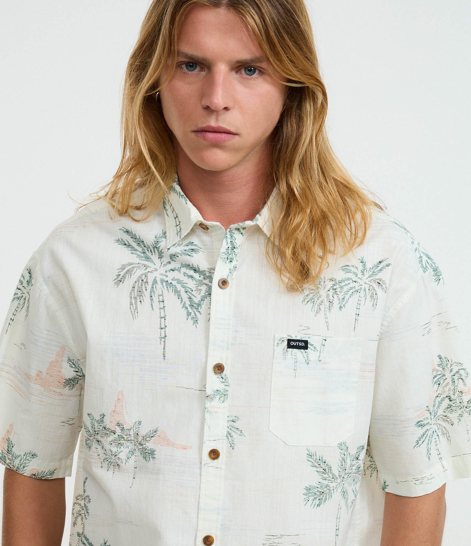 Camisa Relaxed em Algodão com Estampa de Paisagem Branco 4