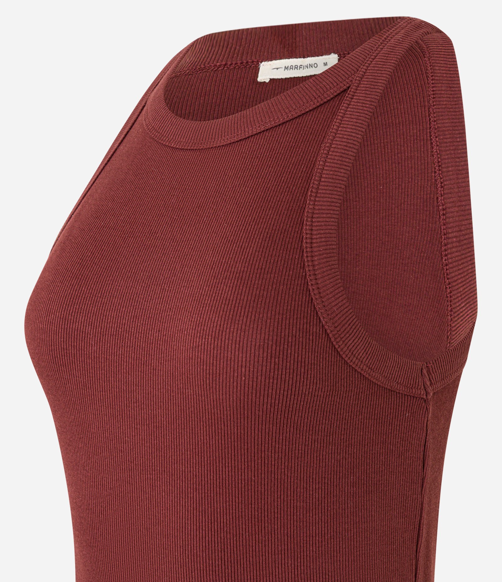 Blusa Básica Regular em Ribana de Algodão Bordô 6