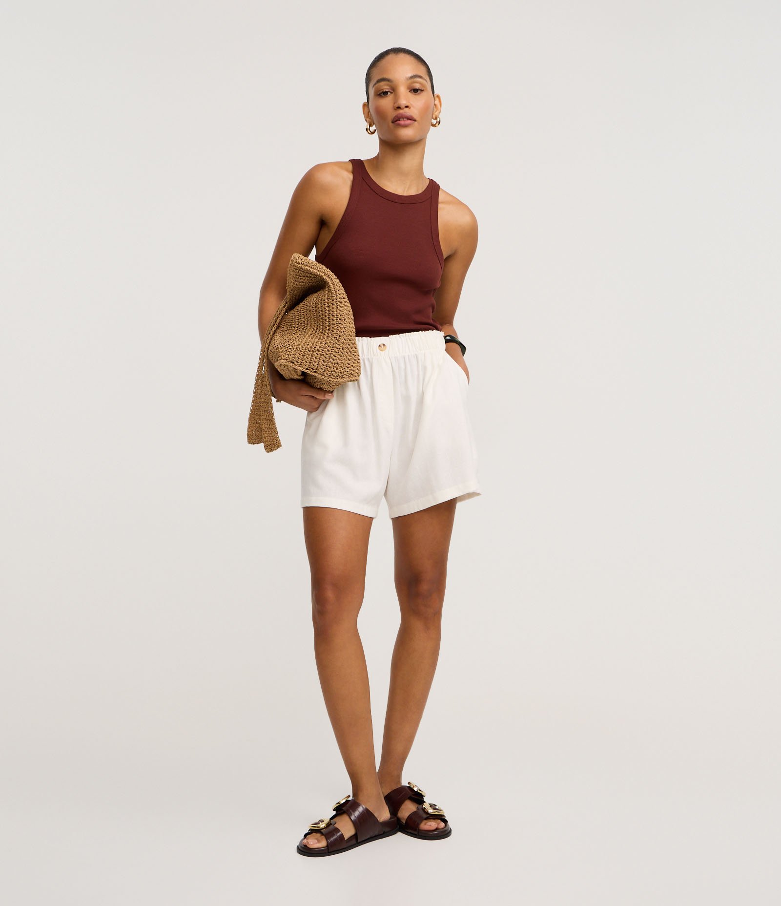 Blusa Básica Regular em Ribana de Algodão Bordô 2