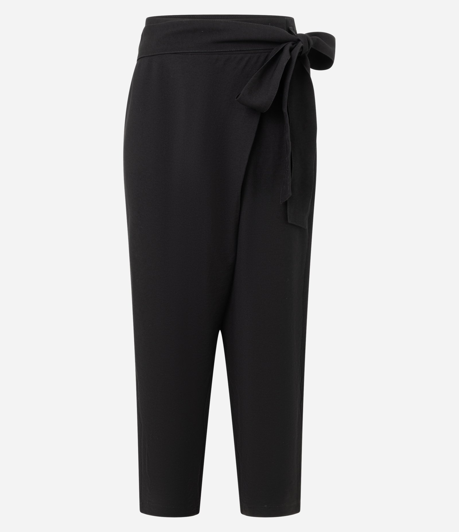Calça Carrot em Alfaiataria com Amarração Lateral Preto 5