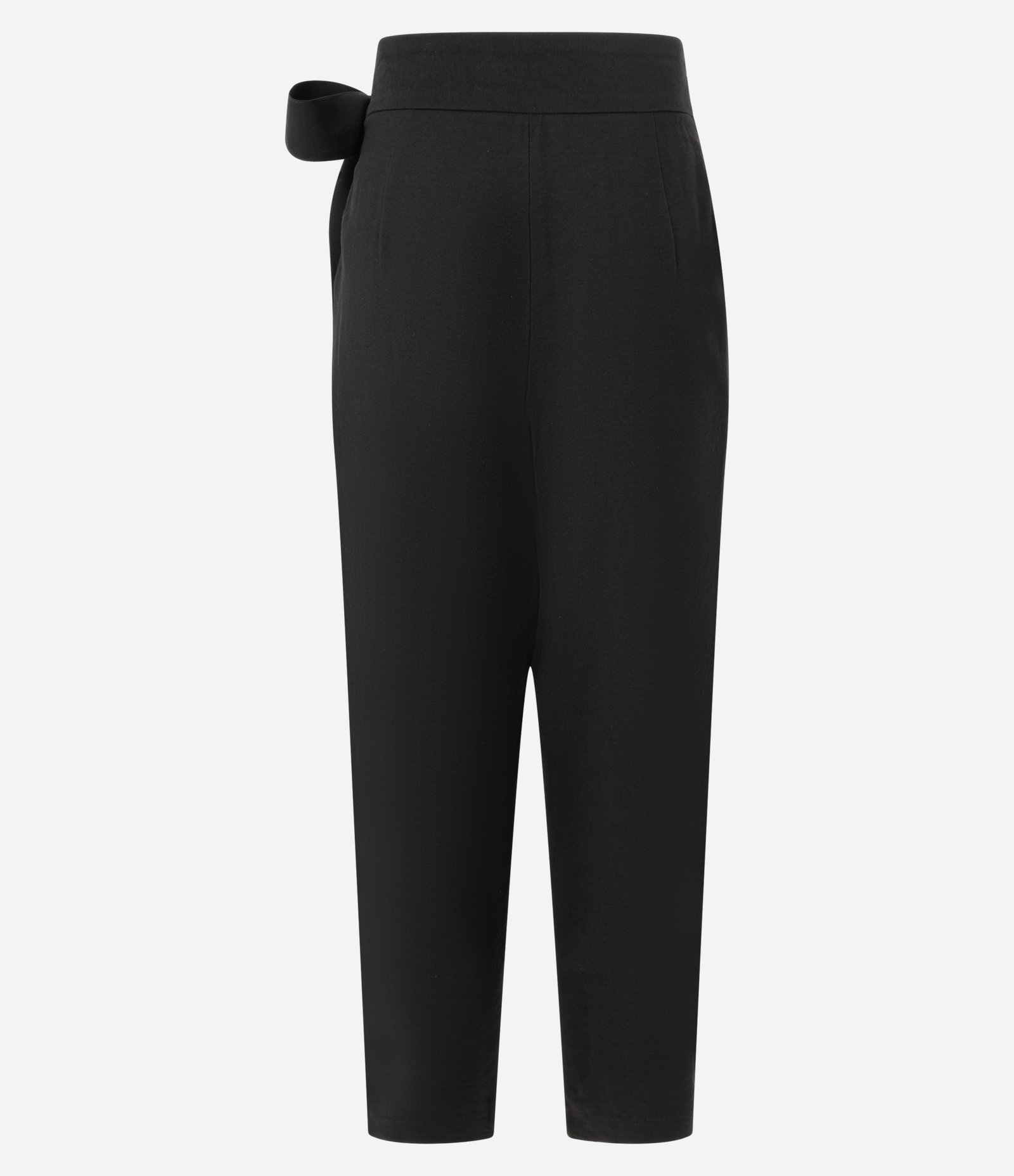 Calça Carrot em Alfaiataria com Amarração Lateral Preto 6