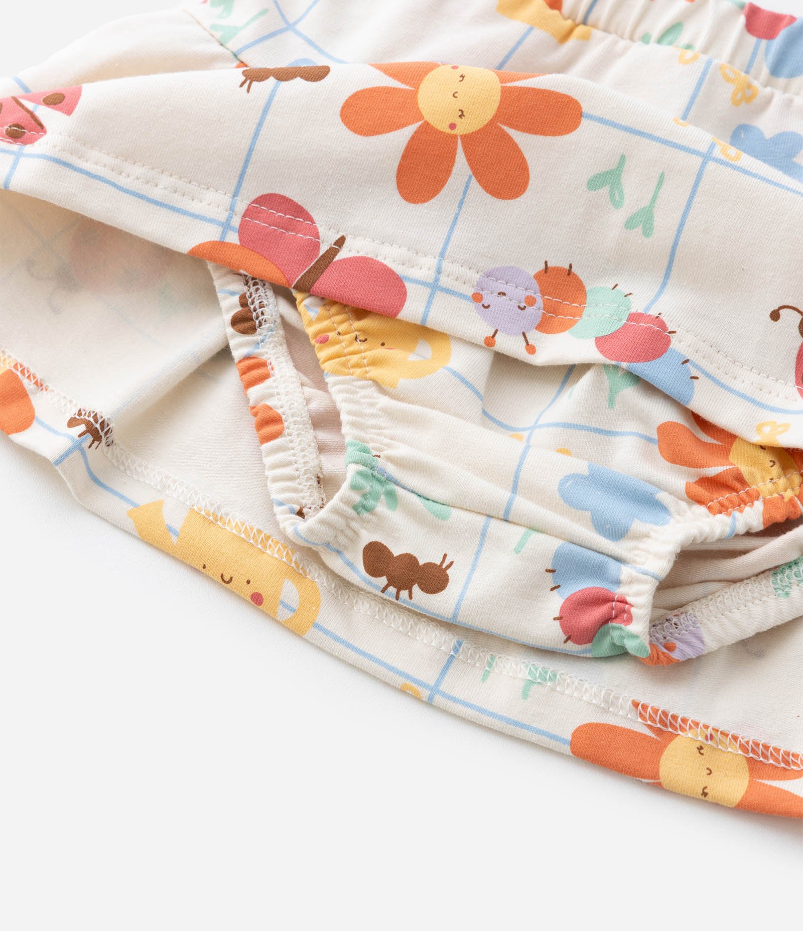 Conjunto Infantil com Estampa Solzinho e Flores - Tam 0 a 18 meses Bege 9