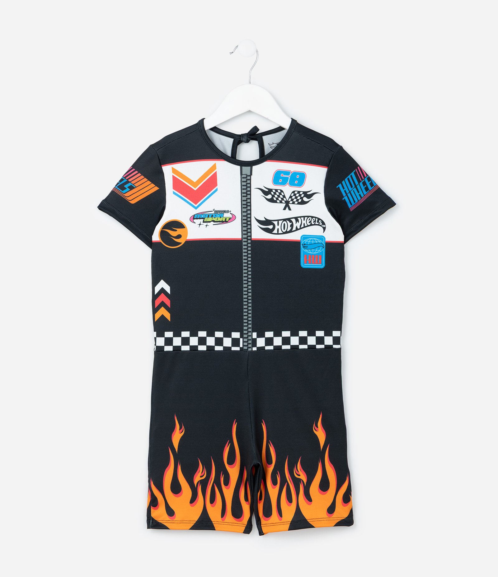 Macacão Infantil com Luva e Estampa Hot Wheels - Tam 3 a 8 Anos Preto 3