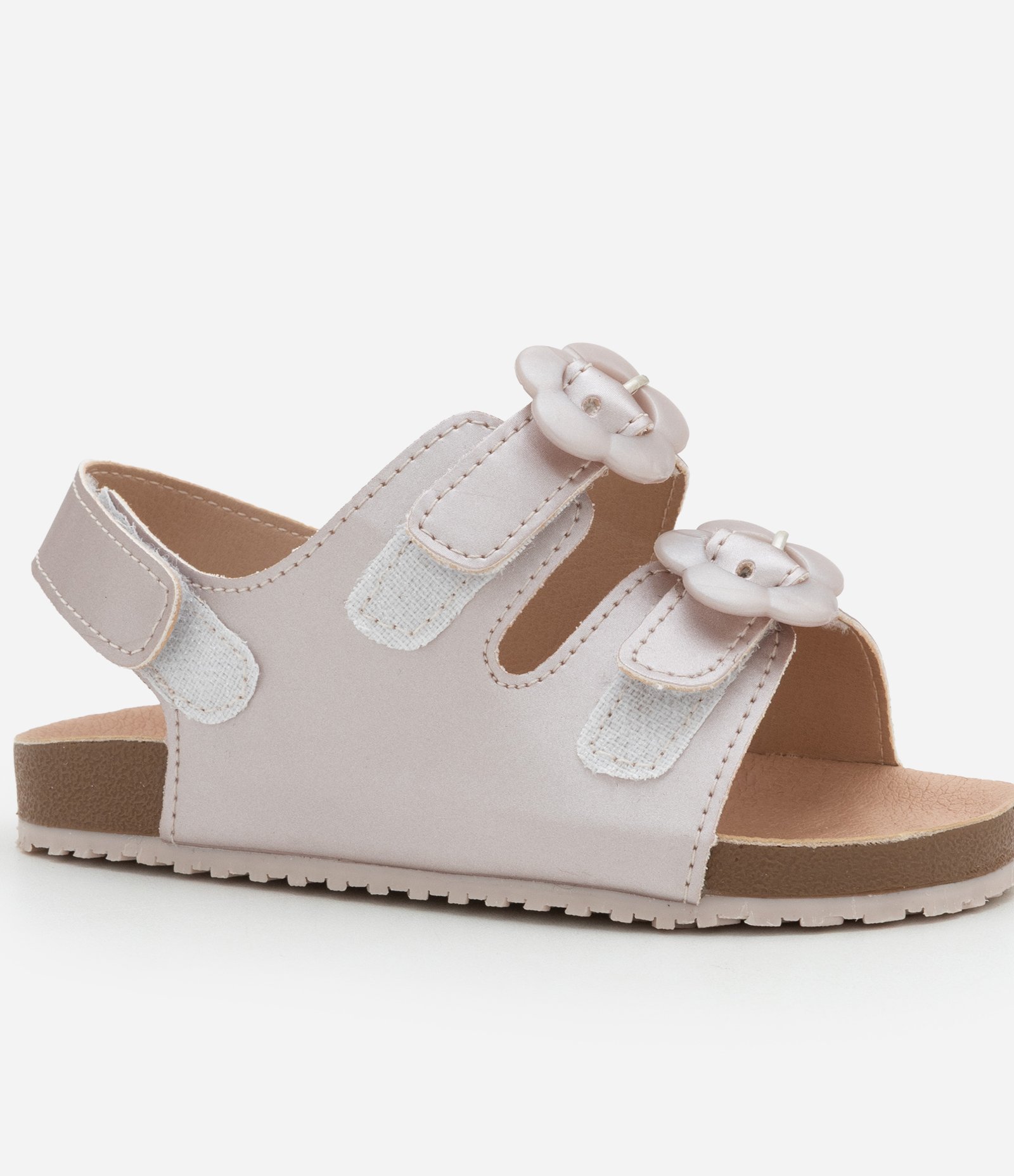 Sandália em PU Infantil com Fivela Florzinha - Tam 20 a 27 Rosa 3