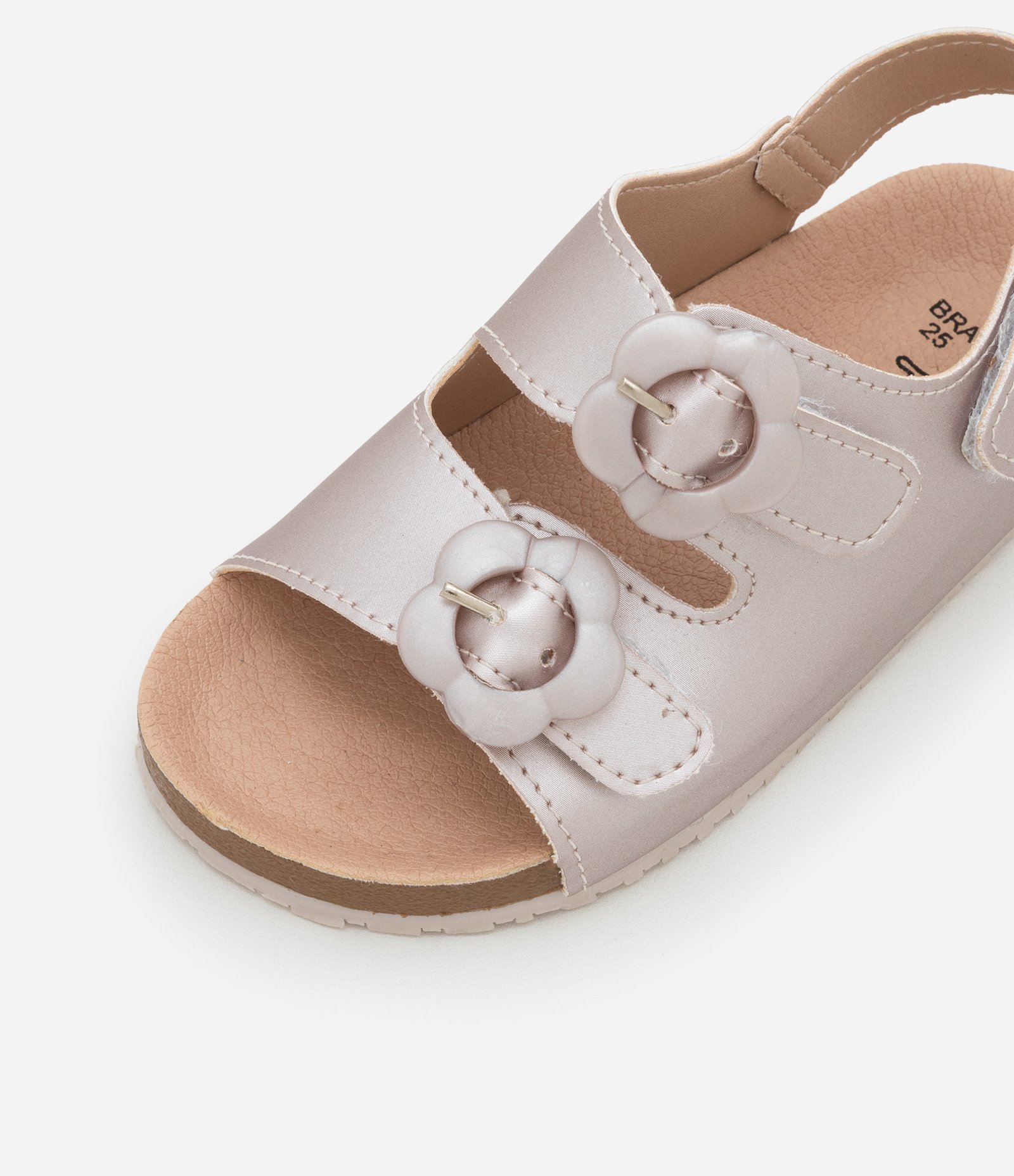 Sandália em PU Infantil com Fivela Florzinha - Tam 20 a 27 Rosa 4