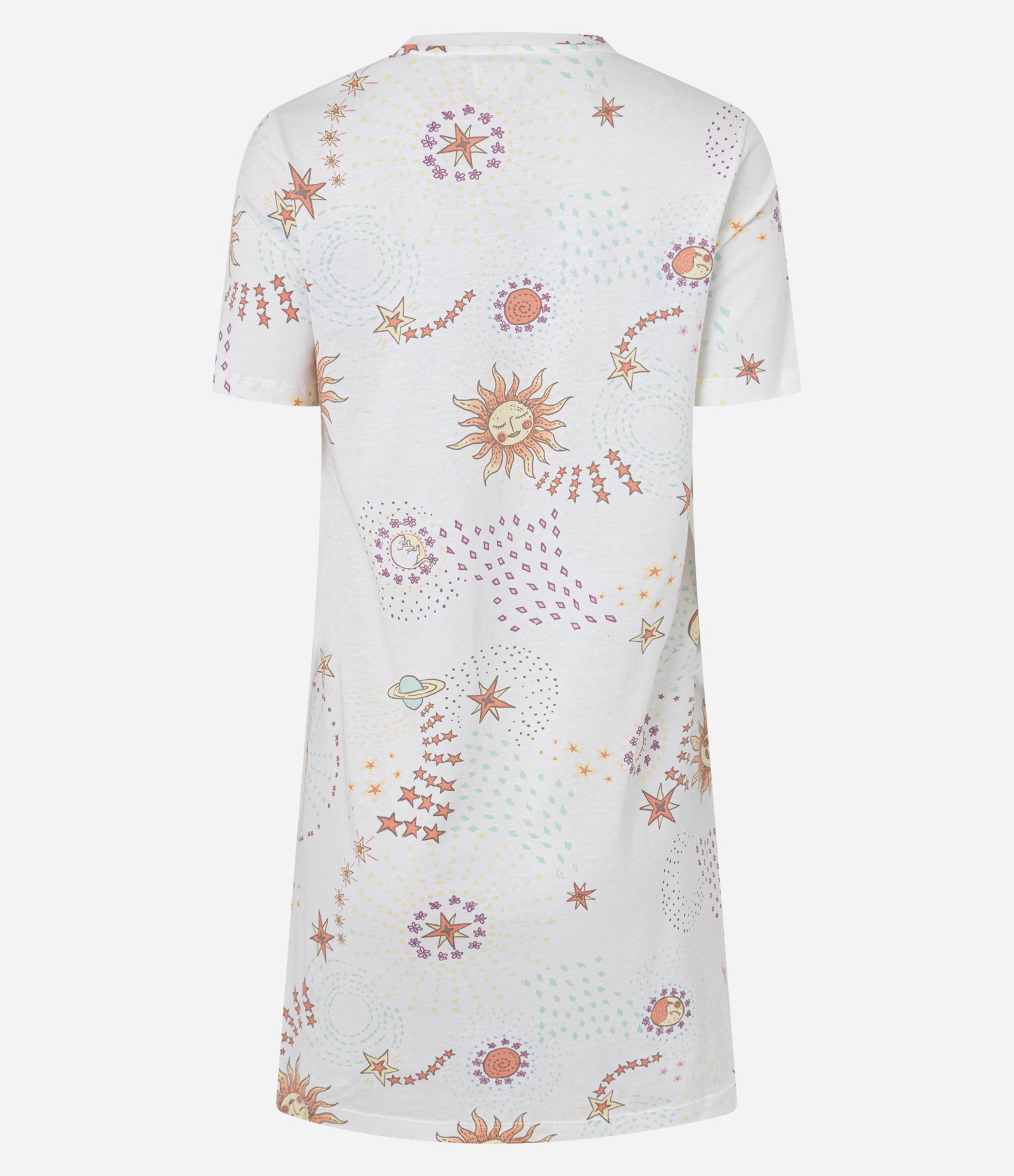 Camisola Curta em Algodão com Estampa de Estrelas Branco 4