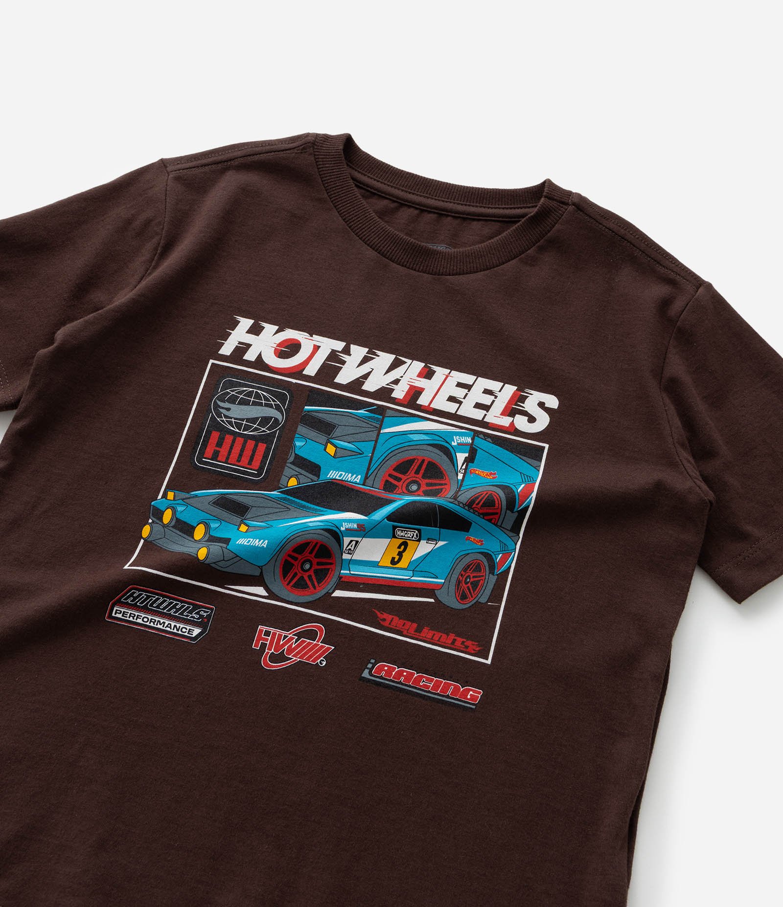 Camiseta Comfort Infantil com Estampa Hot Wheels - Tam 4 a 12 Anos Marrom 4