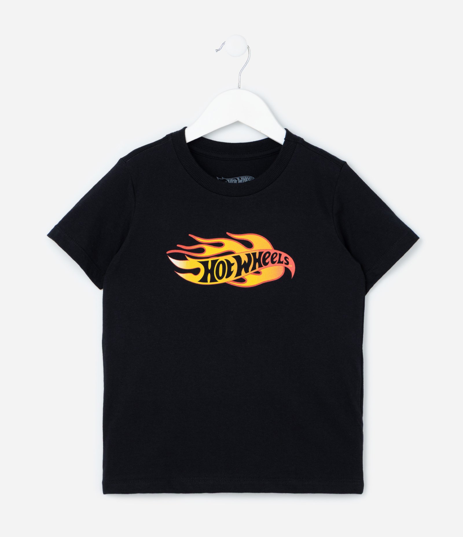 Camiseta Infantil com Estampa Hot Wheels - Tam 4 a 12 Anos Preto 1