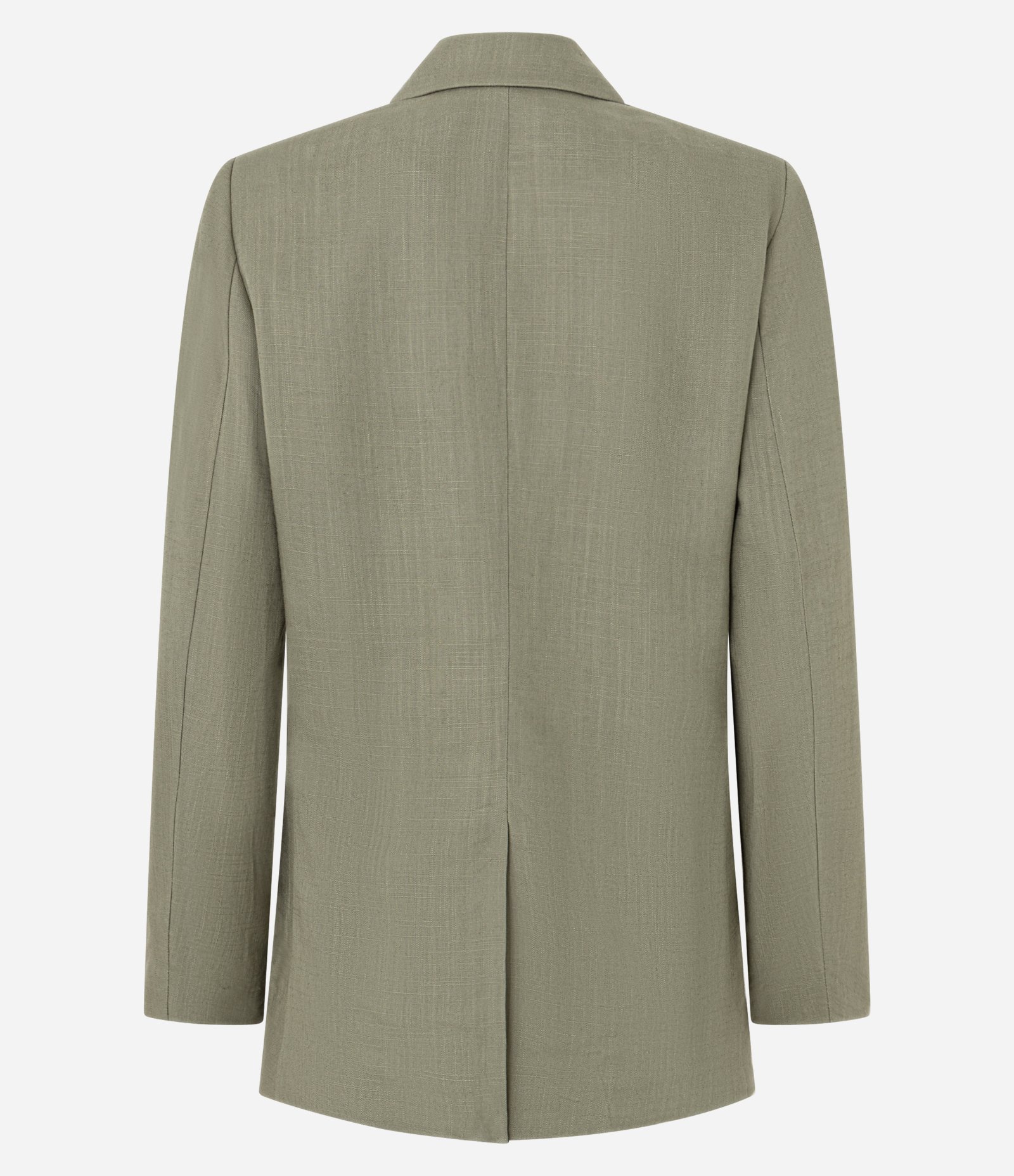 Blazer em Viscolinho com Lapelas e Botão Único Verde 7