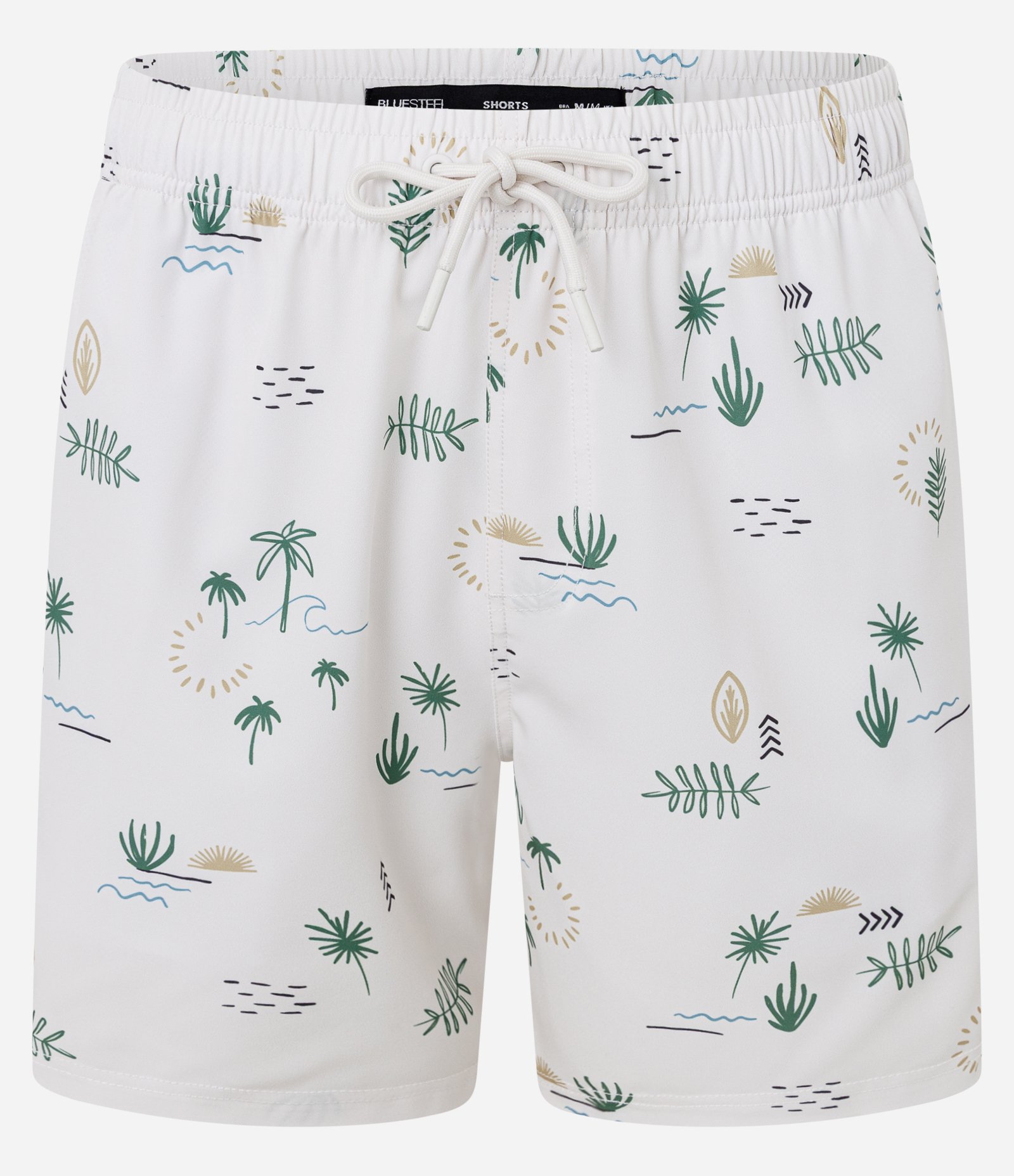 Bermuda de Banho com Estampa de Coqueiros Branco 4