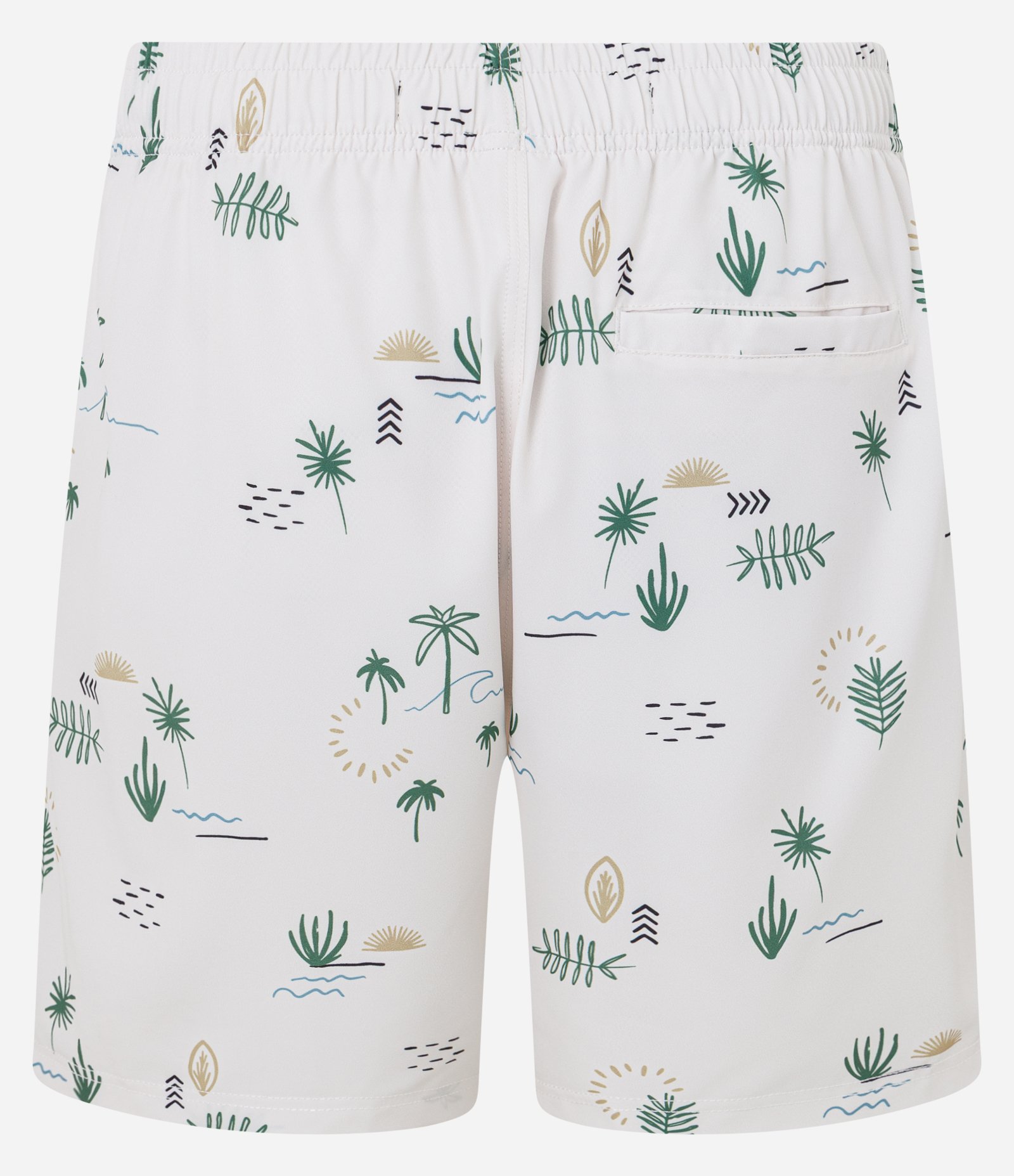 Bermuda de Banho com Estampa de Coqueiros Branco 5