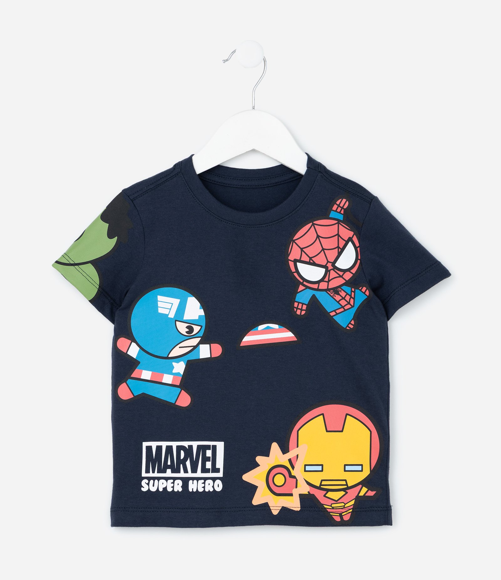 Camiseta Infantil com Estampa Avengers Baby - Tam 2 a 6 Anos Azul 2