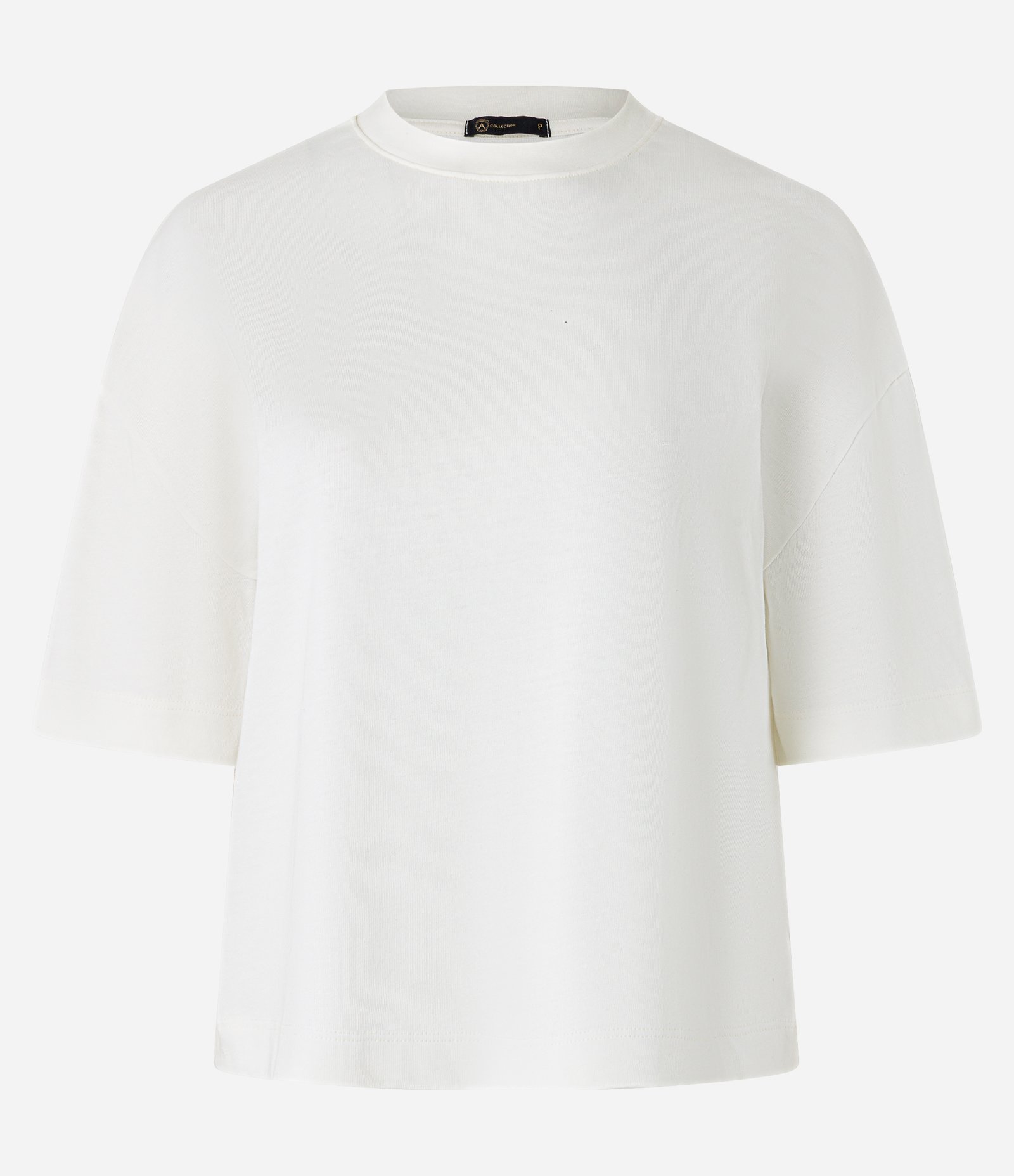 Camiseta Boxy em Algodão com Gola Redonda Off White 5