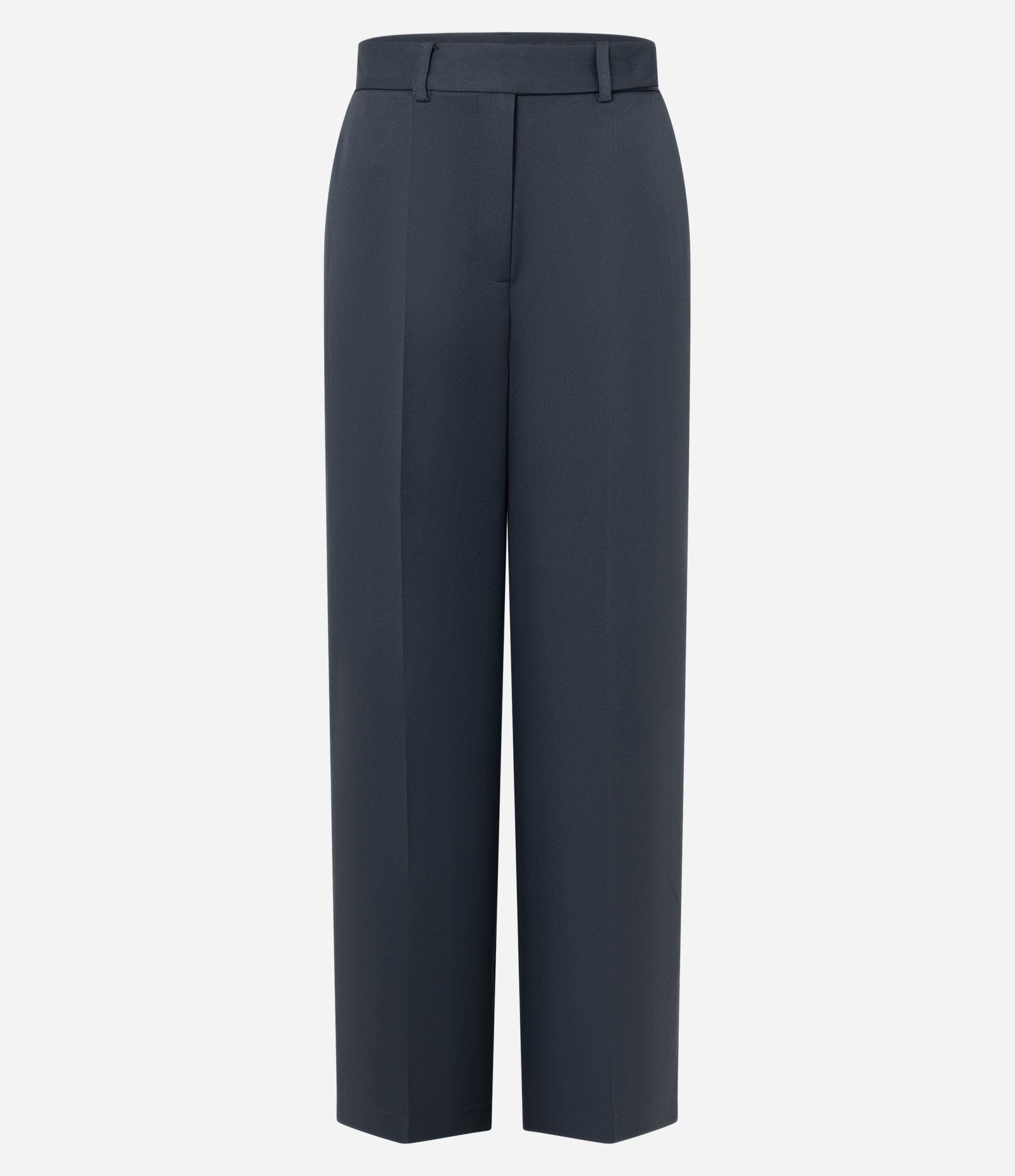 Calça Pantalona Alfaiatada com Passantes e Frisos Cinza Escuro 6