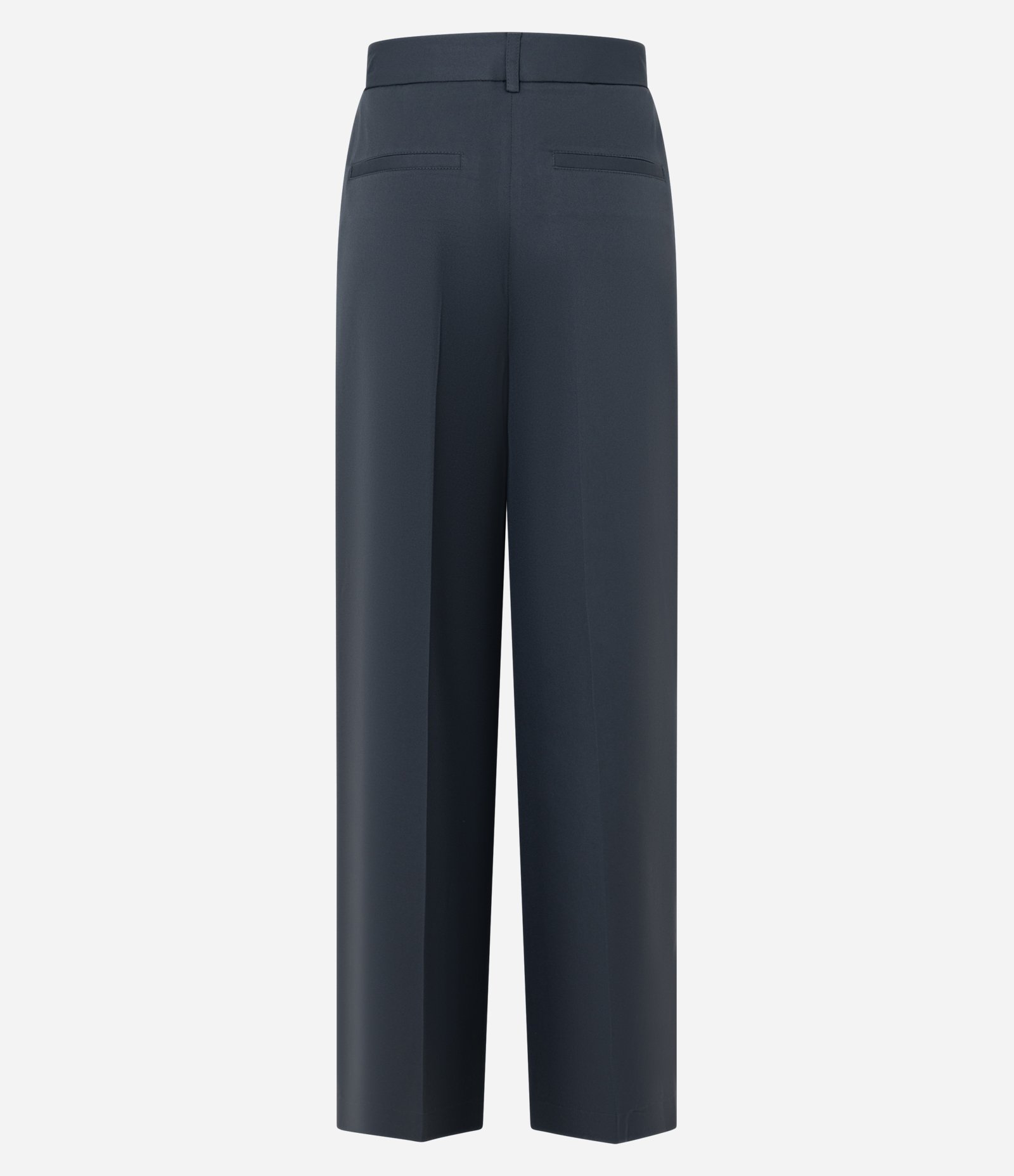 Calça Pantalona Alfaiatada com Passantes e Frisos Cinza Escuro 7