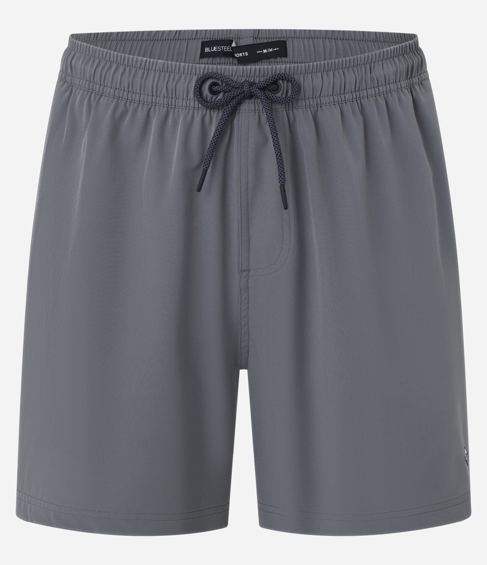 Bermuda com Detalhe de Etiqueta Emborrachada Cinza 1