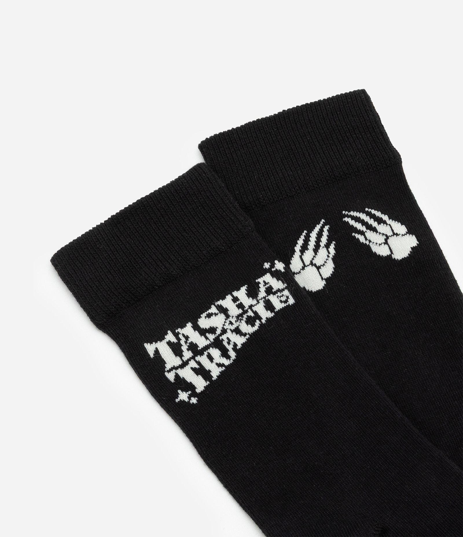 Meia Cano Alto em Algodão com Estampa Tasha e Tracie Preto 4