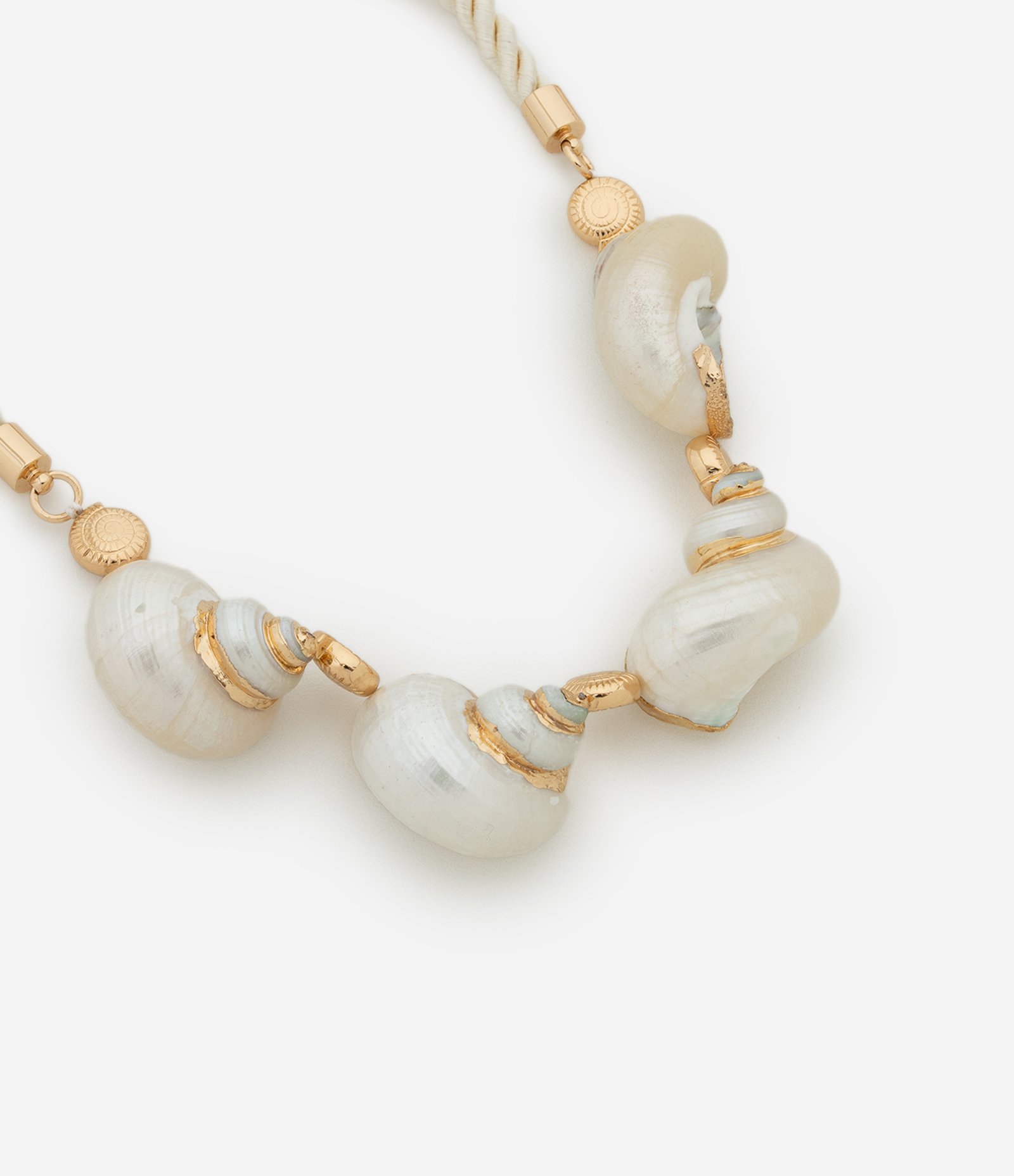 Colar Maxi em Cordão com Pingentes de Concha Off White 3