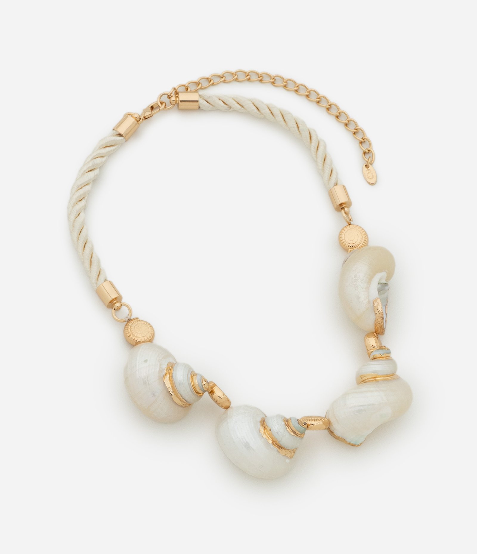 Colar Maxi em Cordão com Pingentes de Concha Off White 4