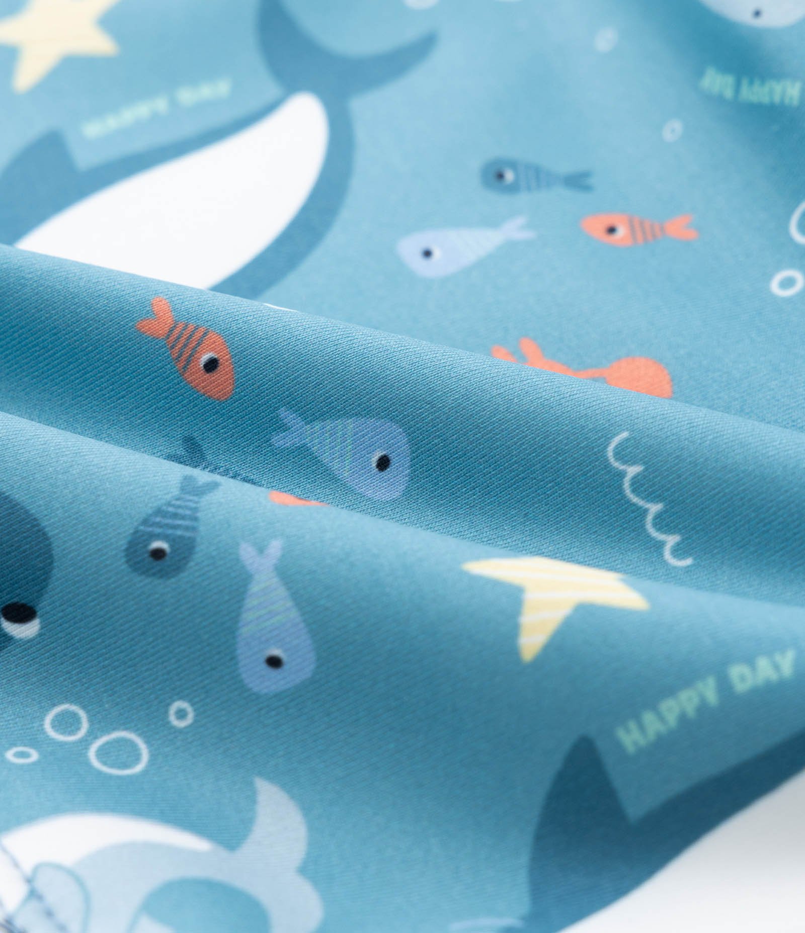 Sunga Boxer Infantil com Estampa Fundo do Mar - Tam 1 a 4 Anos Azul 3