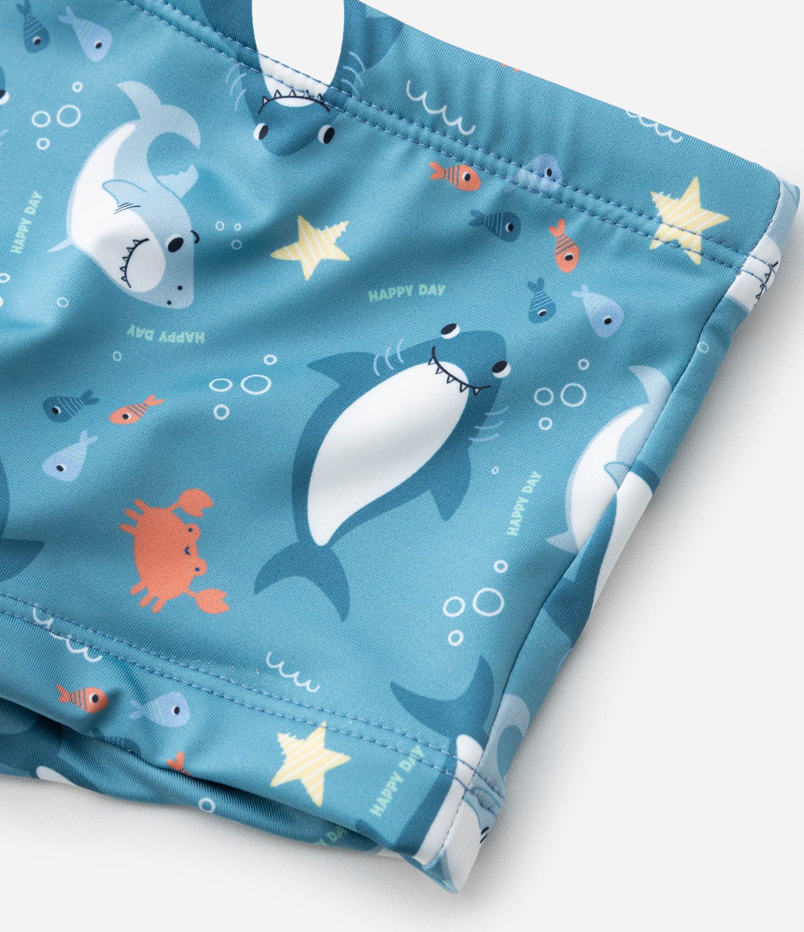 Sunga Boxer Infantil com Estampa Fundo do Mar - Tam 1 a 4 Anos Azul 5