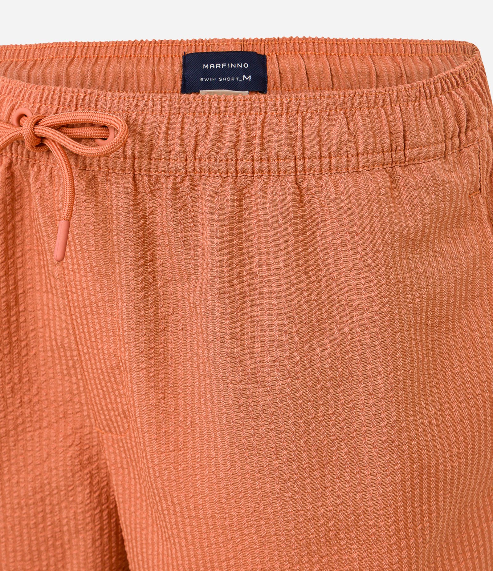 Bermuda de Praia em Anarruga com Textura Laranja 6