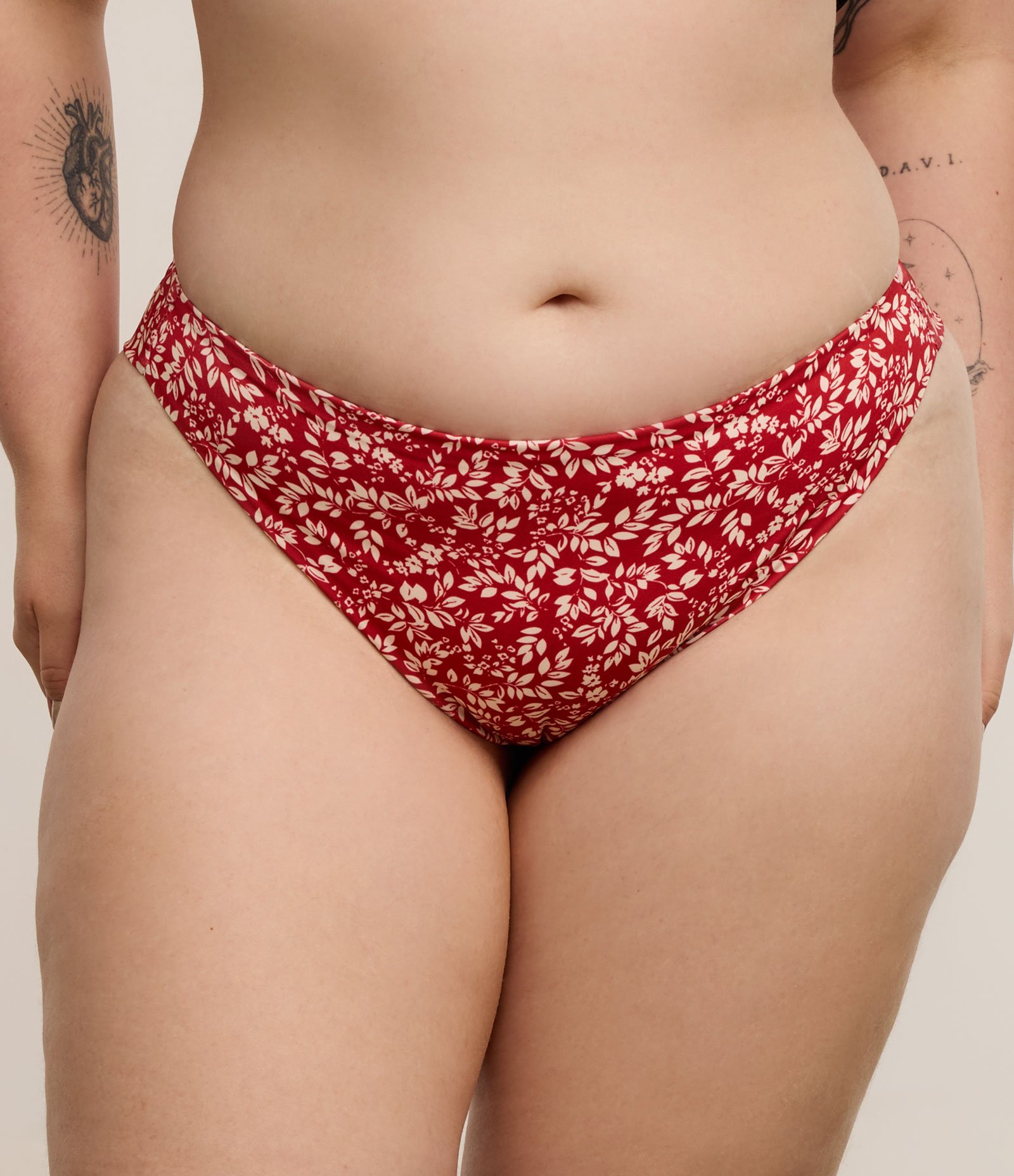 Biquíni Calcinha Fio Duplo em Microfibra Floral Liberty Curve & Plus Size Vermelho 2