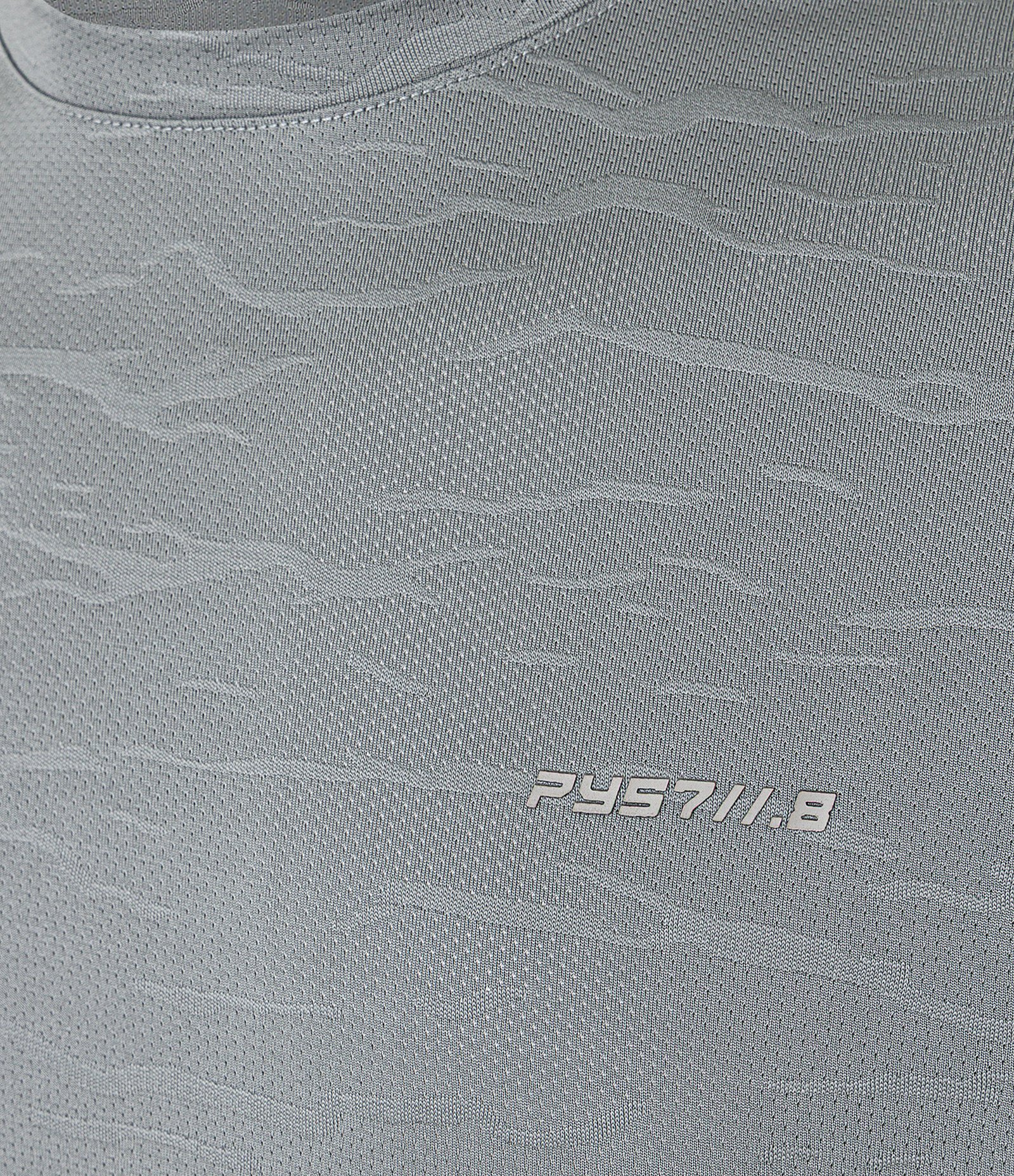 Camiseta Esportiva Regular em Jaqquard com Tecnologia Dry e Estampa Localizada Cinza 7