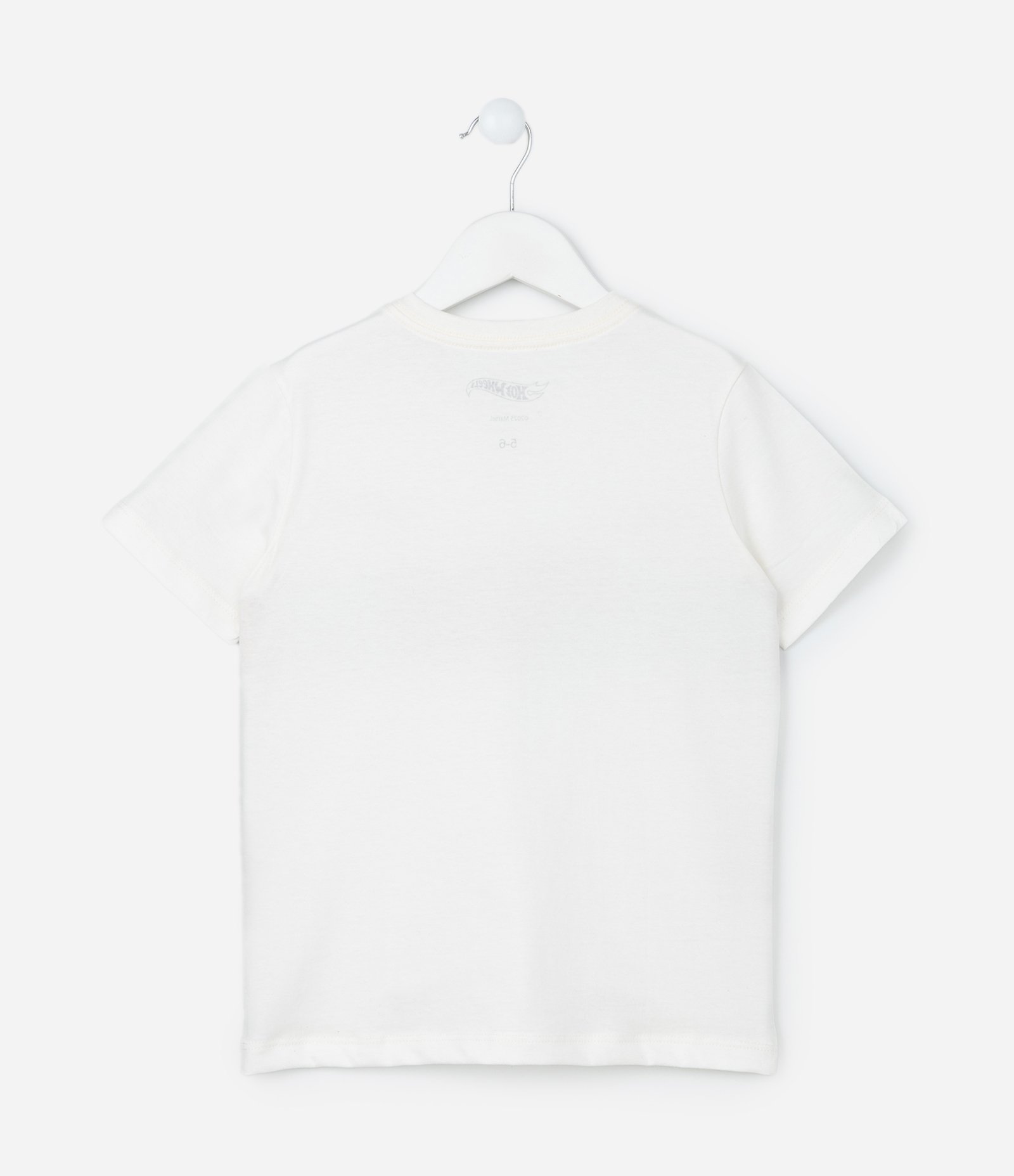 Camiseta Infantil com Estampa Hot Wheels - Tam 4 a 12 Anos Branco 3