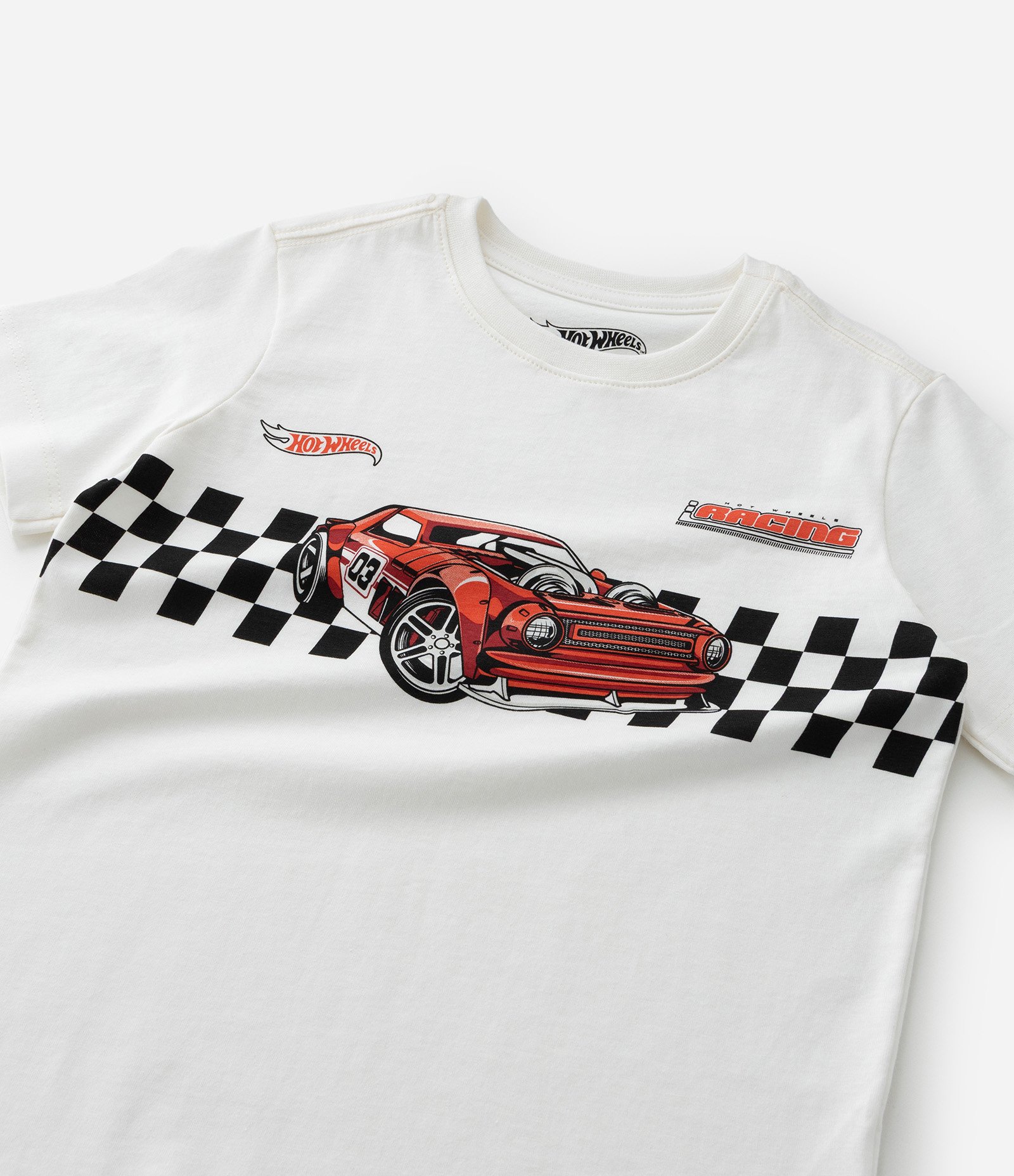 Camiseta Infantil com Estampa Hot Wheels - Tam 4 a 12 Anos Branco 7