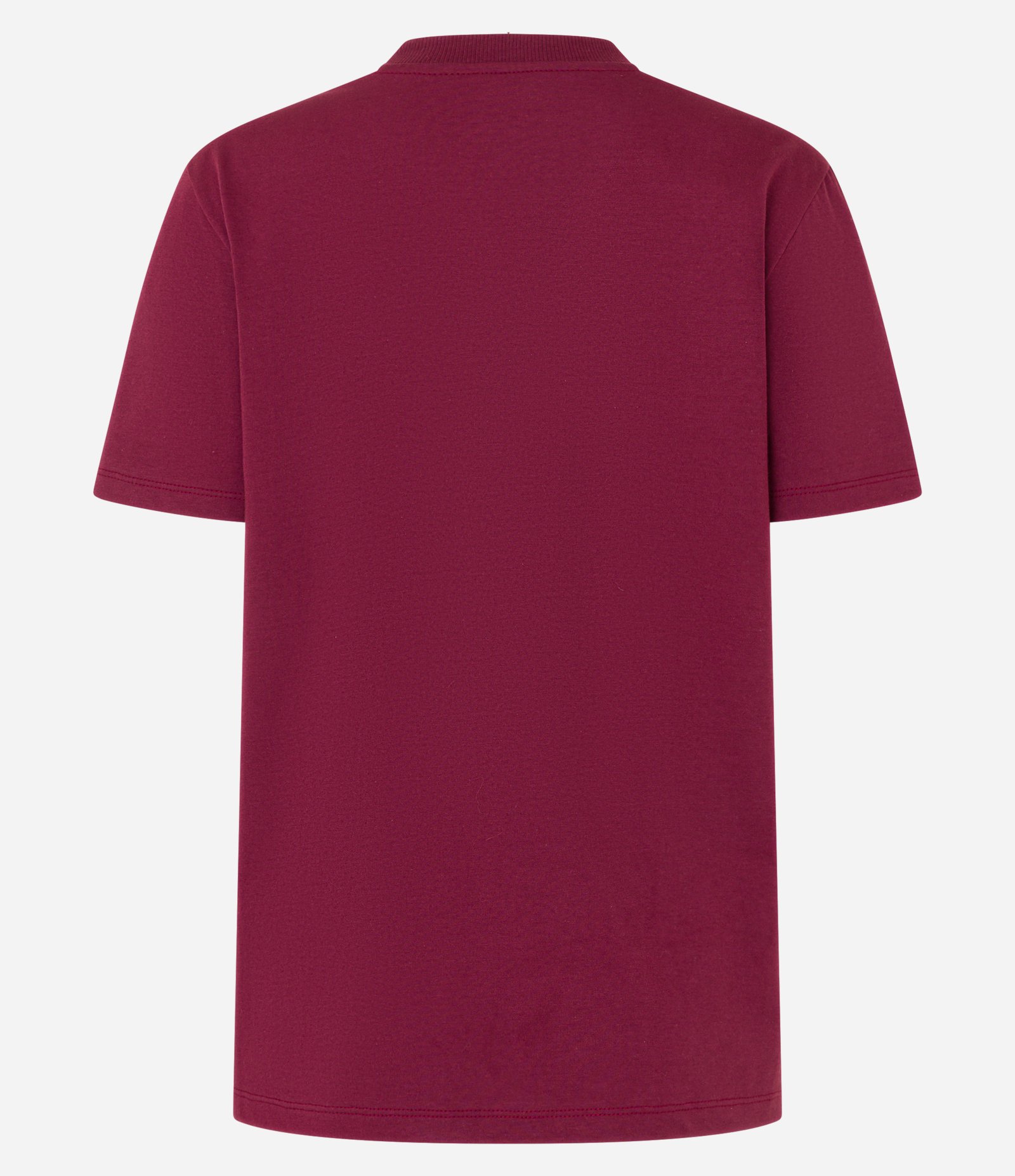 Camiseta Alongada em Algodão com Estampa Dinner Lover Bordô 7