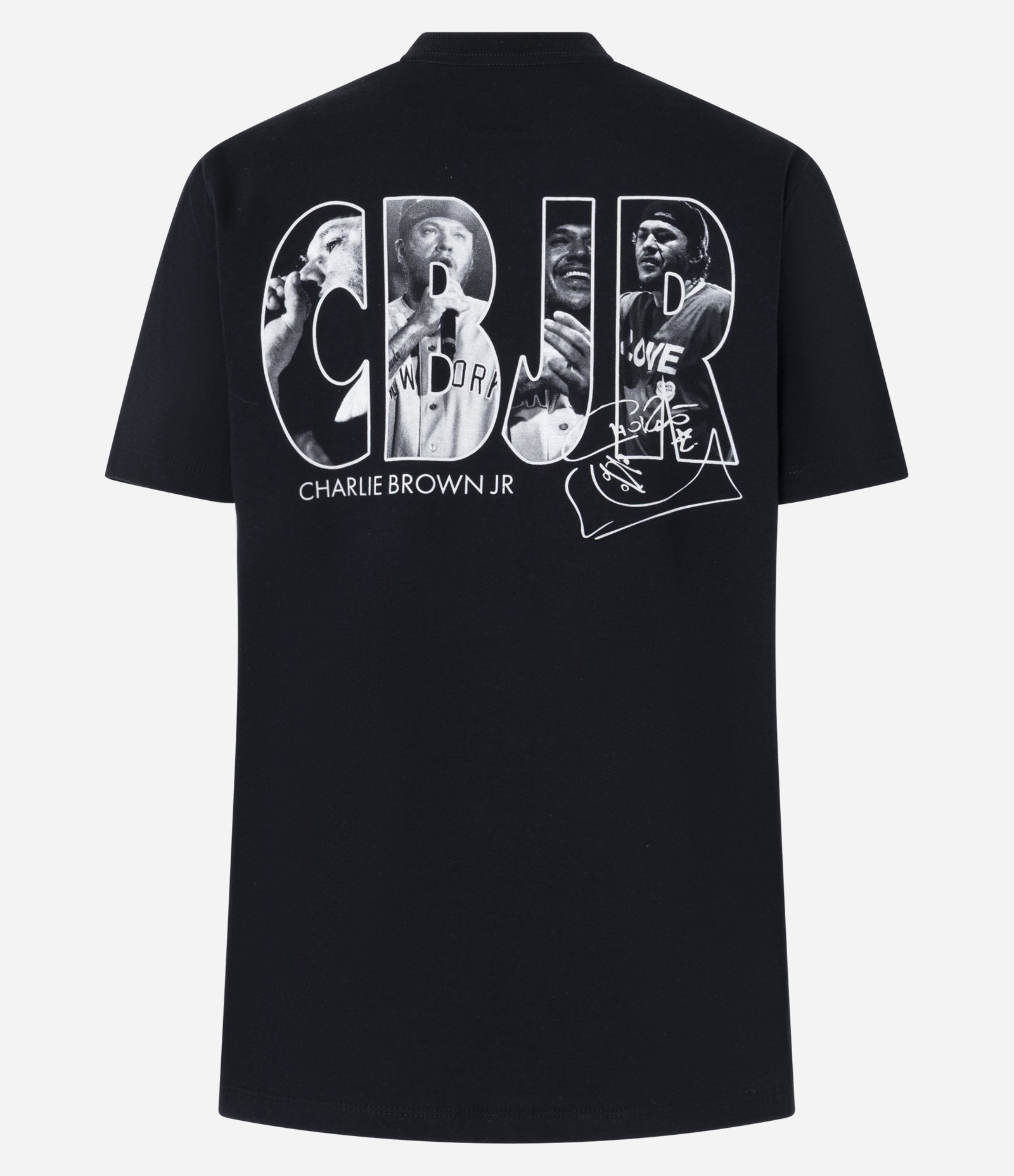 Camiseta Alongada em Algodão com Estampa CBJR Frente e Costas Preto 6