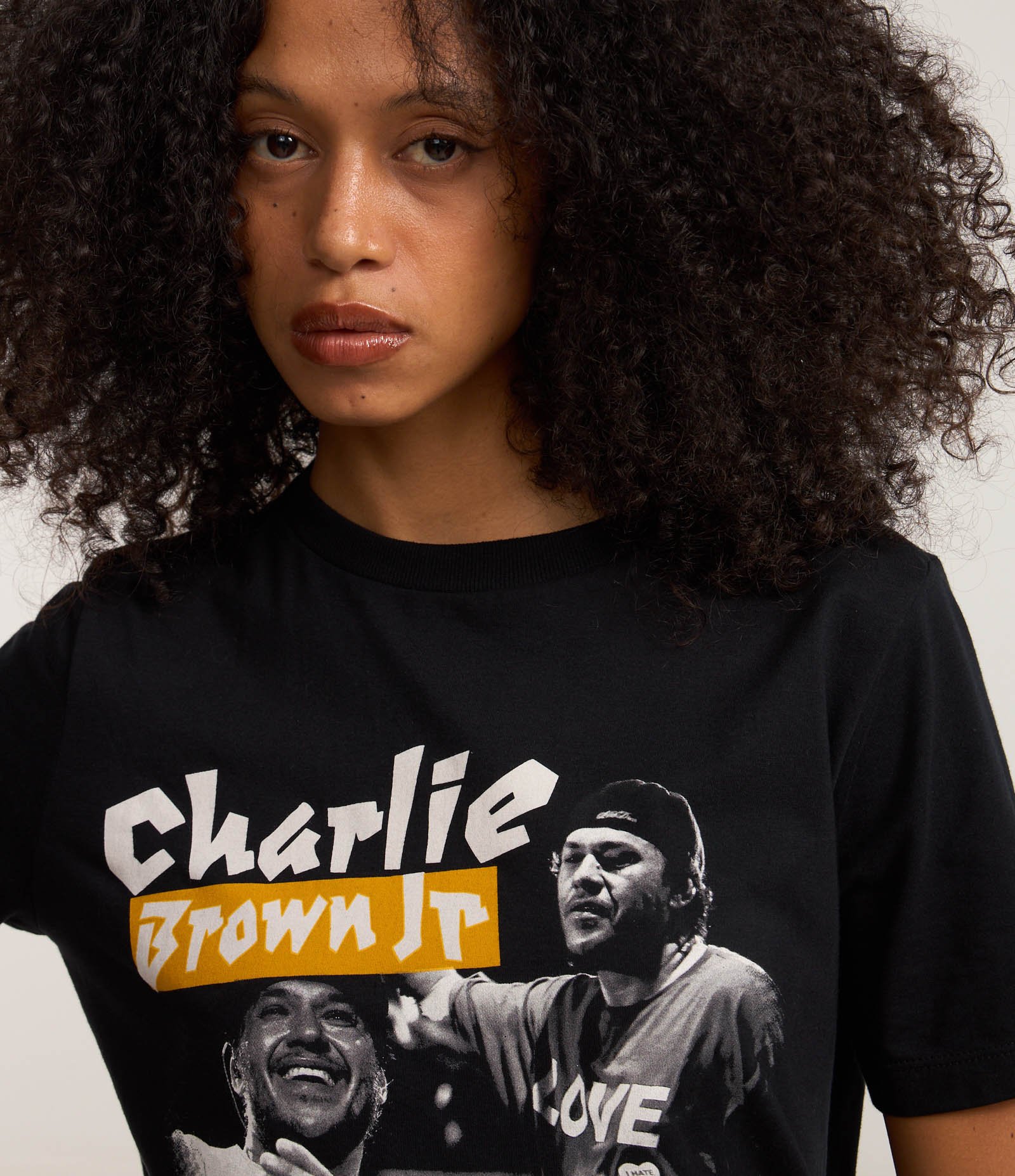 Camiseta Alongada em Algodão com Estampa CBJR Frente e Costas Preto 1