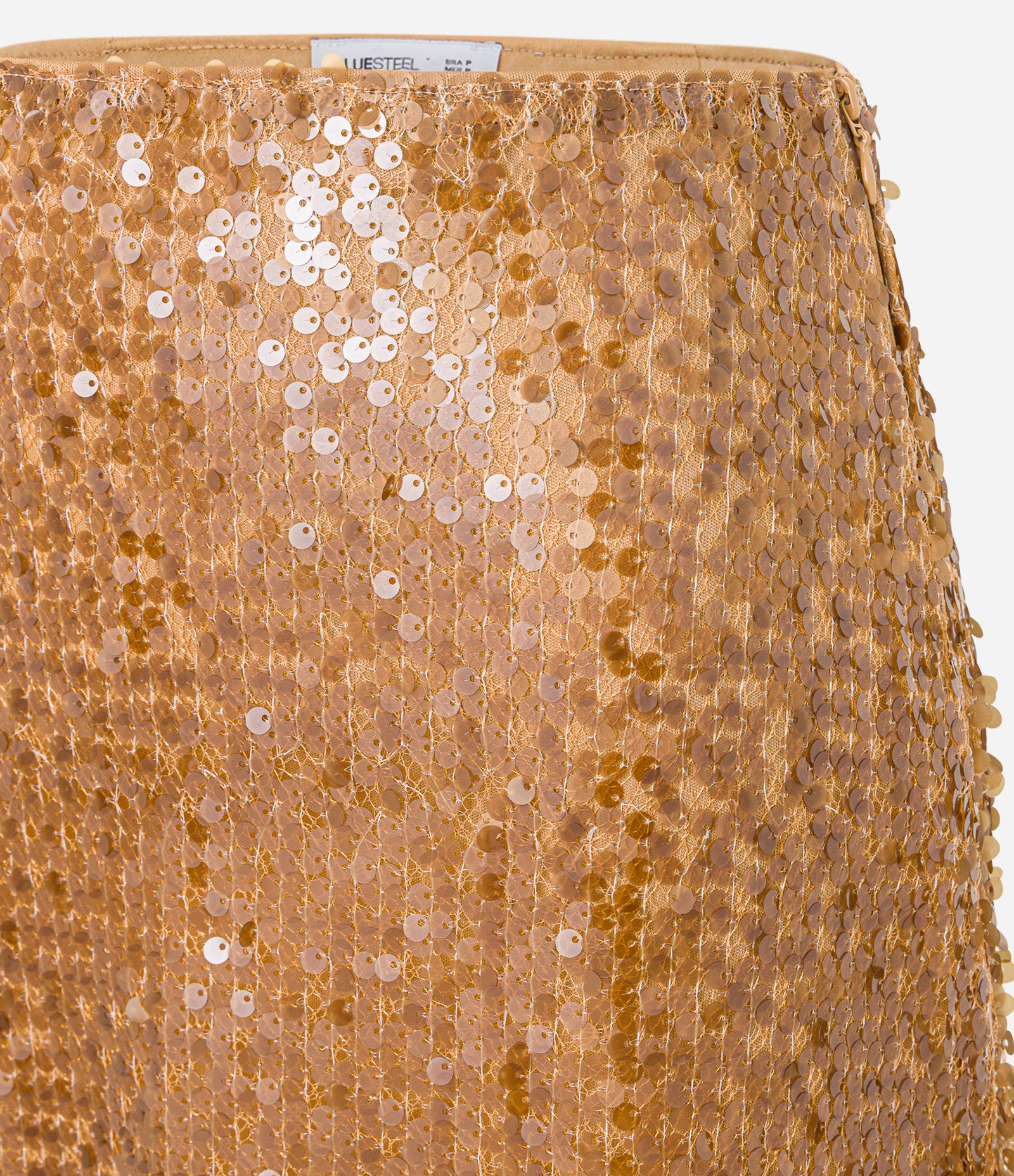 Saia Reta Long Midi em Paetê com Meio Forro Cobre 8