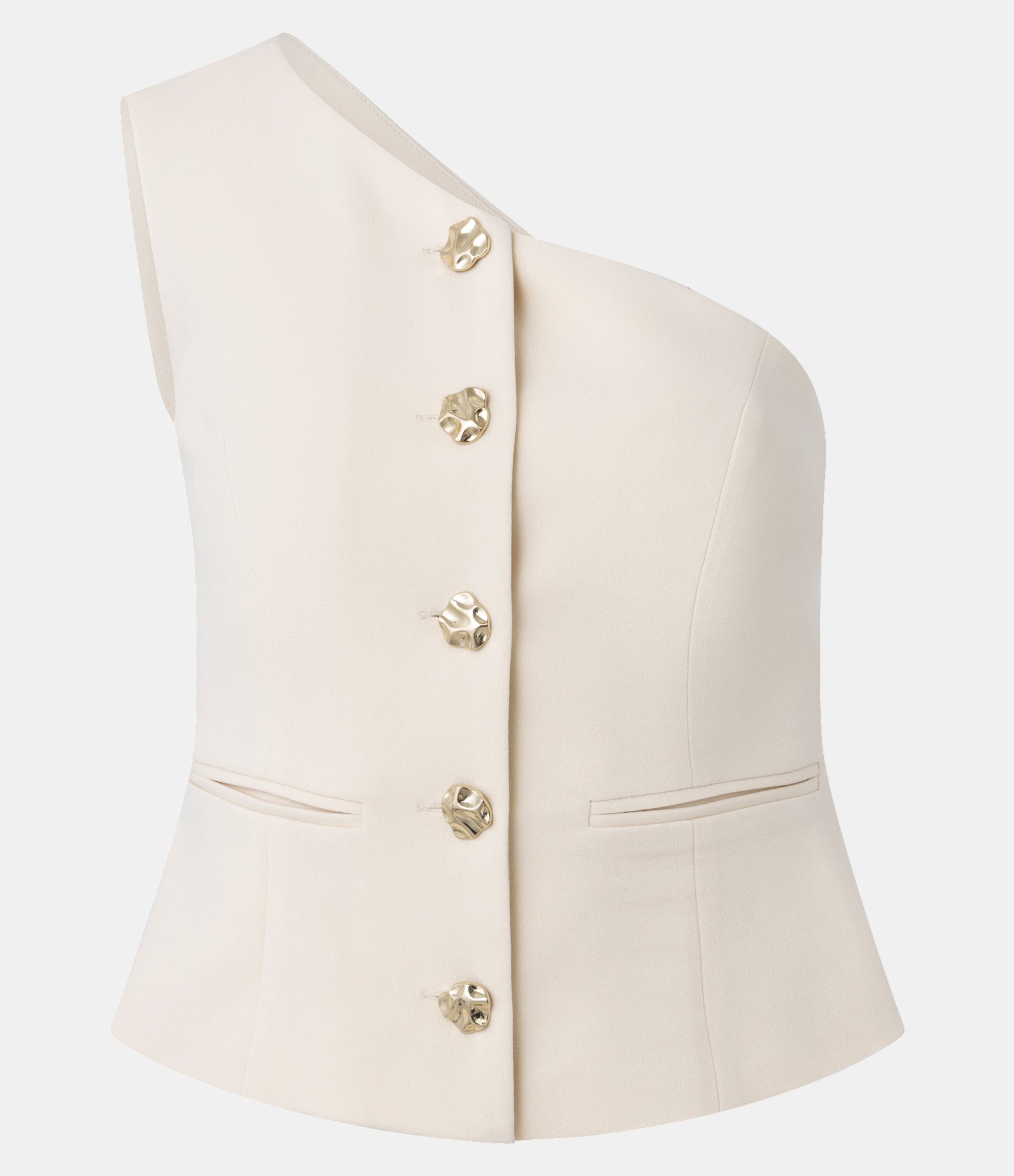 Blusa Ombro Só em Crepe com Botões Martelados Rosa 7